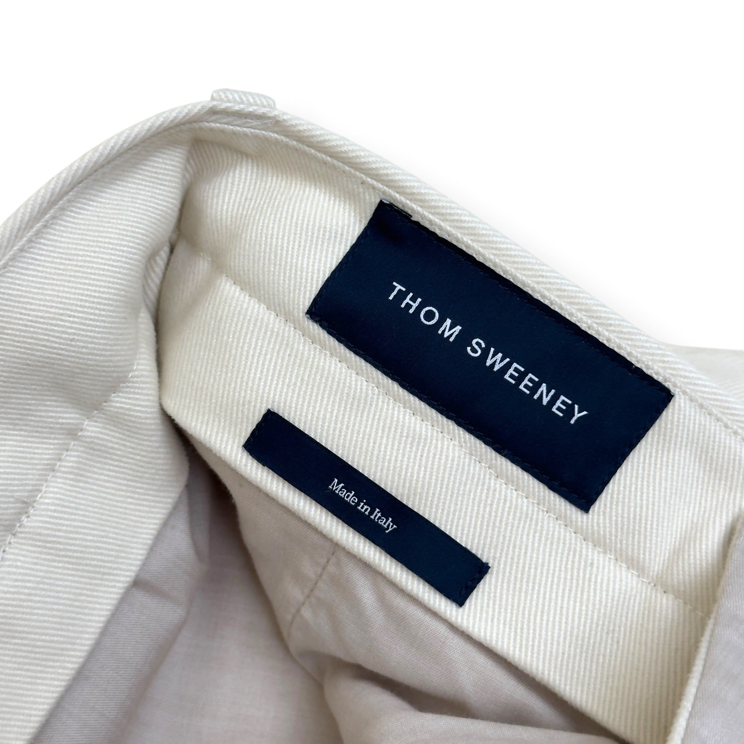 THOM SWEENEY COTTON TROUSERS CREAM 50 / M