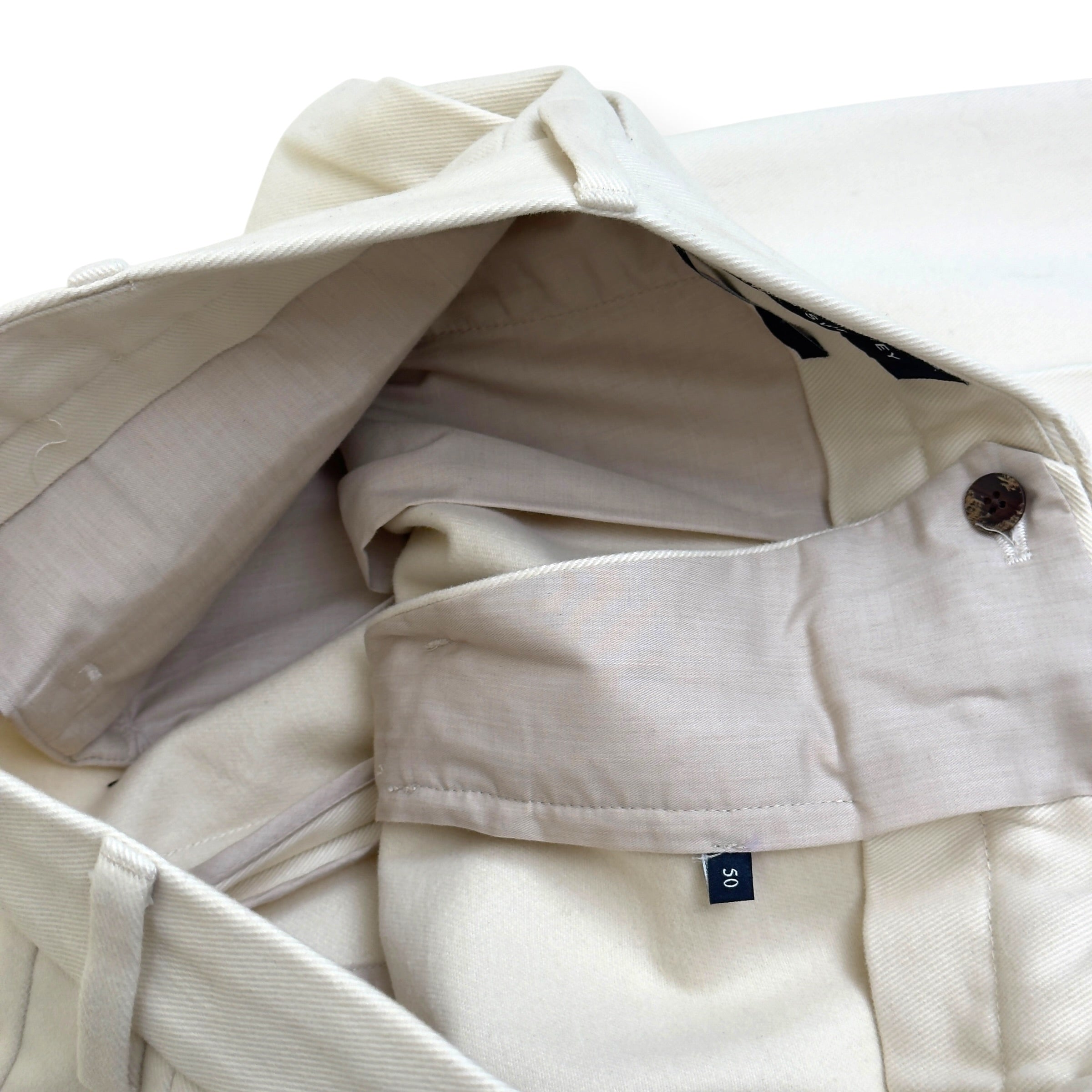THOM SWEENEY COTTON TROUSERS CREAM 50 / M