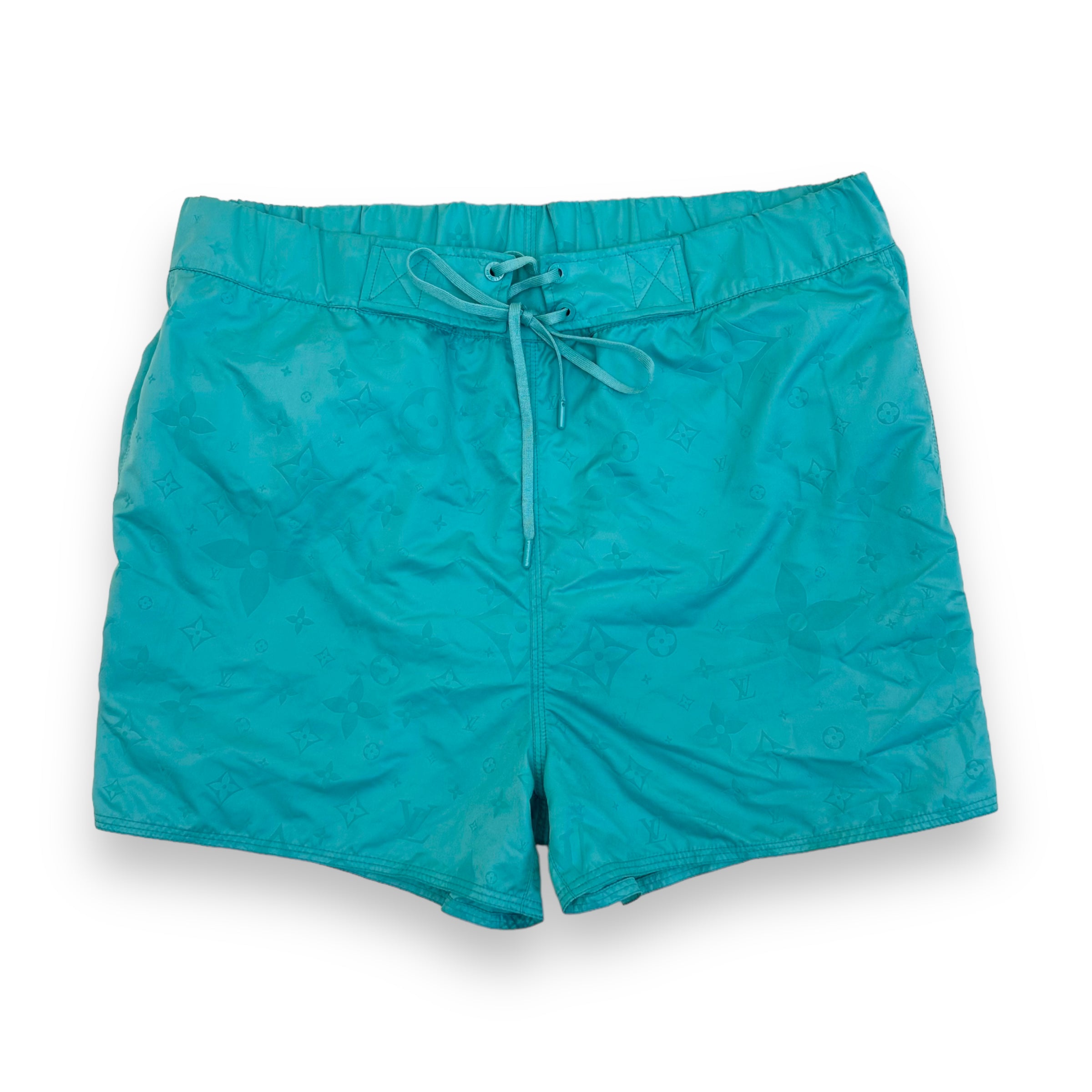 LOUIS VUITTON 3D POCKET MONOGRAM BOARD SHORTS VERT D’EAU XL