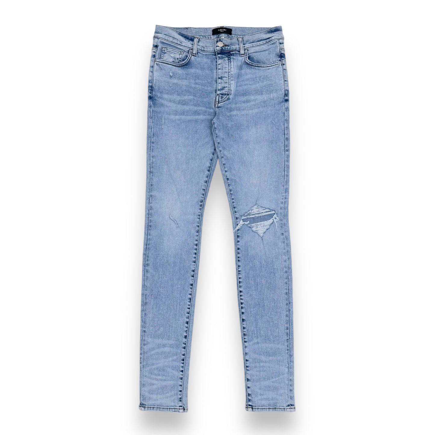 AMIRI DISTRESSED DENIM JEANS BLUE 32W