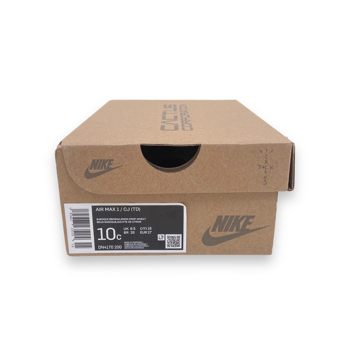 NIKE AIRMAX 1 X CACTUS JACK TRAVIS SCOTT SNEAKERS UK9.5