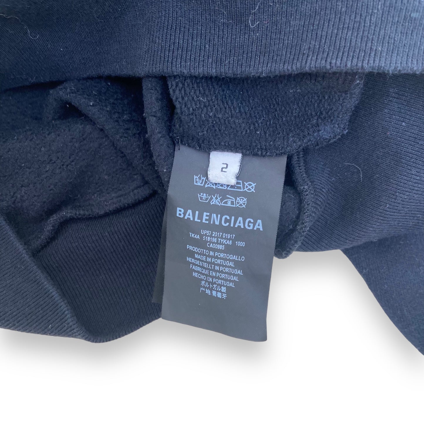 BALENCIAGA NEW LOGO HOODIE BLACK AGE2