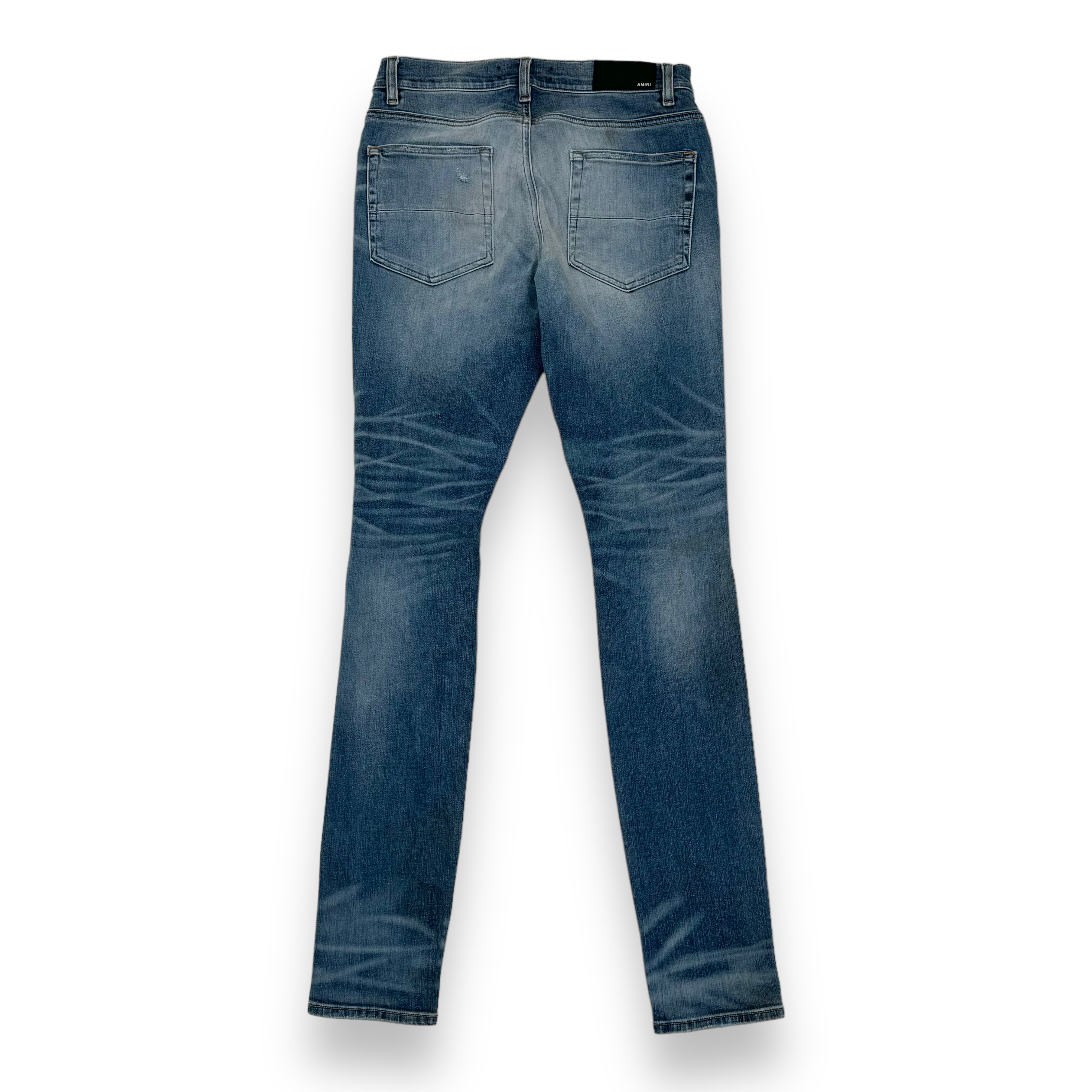 AMIRI DISTRESSED DENIM JEANS BLUE 32W