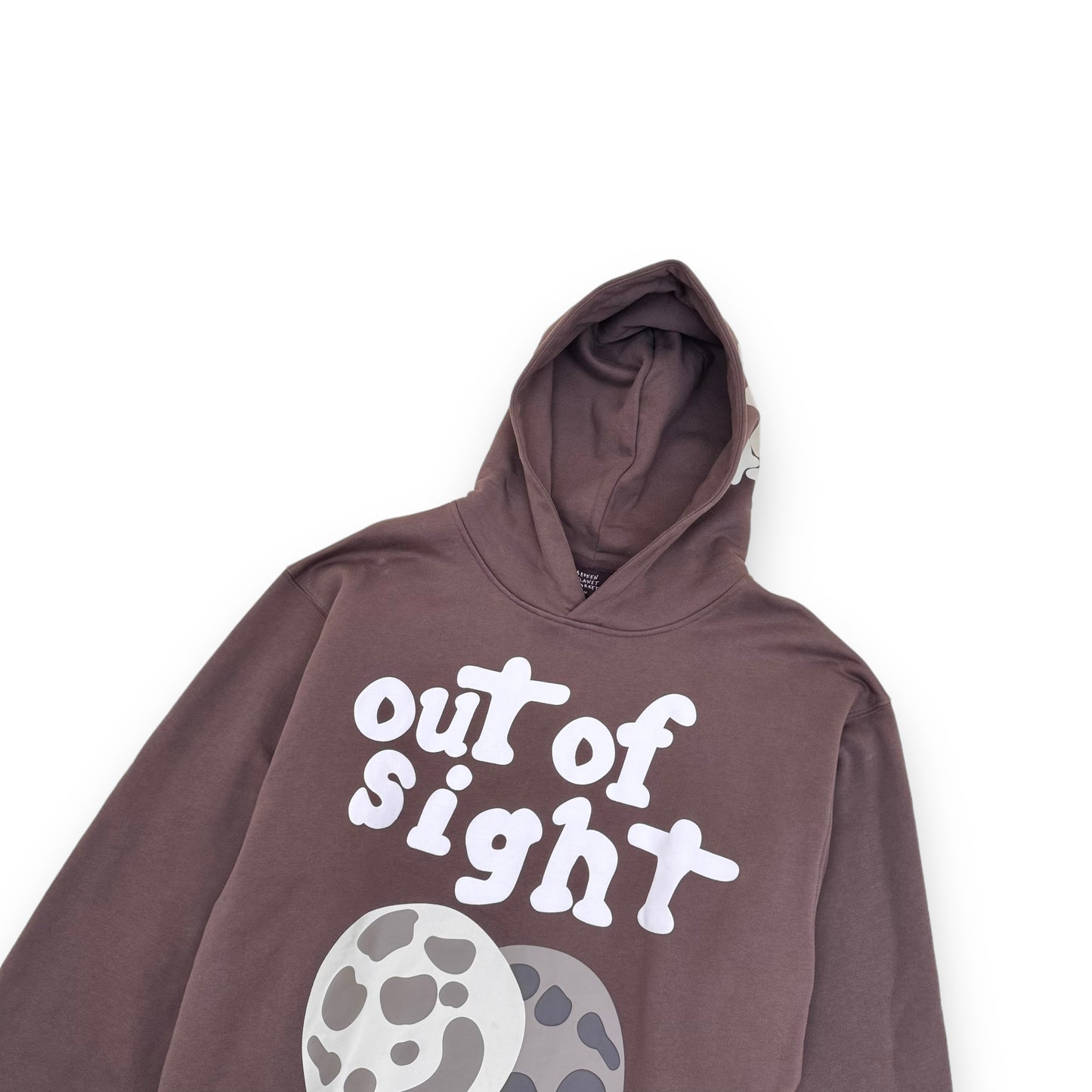 BROKEN PLANET OUT OF SIGHT COTTON HOODIE BROWN M