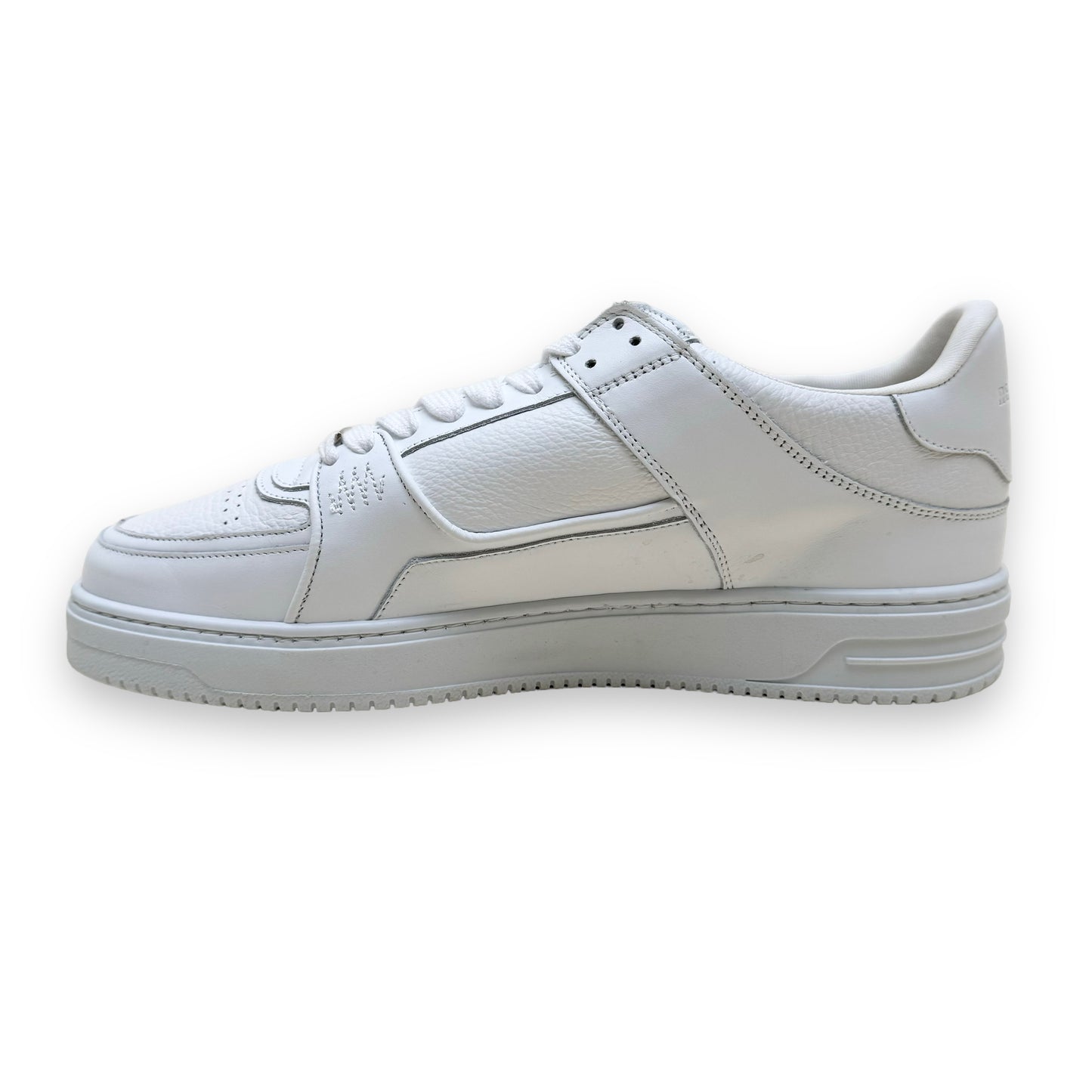REPRESENT APEX LOW TOP LEATHER SNEAKERS WHITE UK12.5