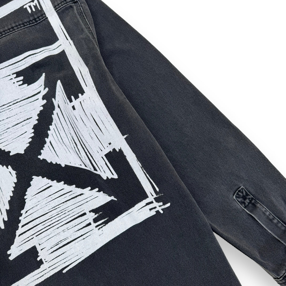 OFF-WHITE NEGATIVE MARK DENIM SHIRT GREY L