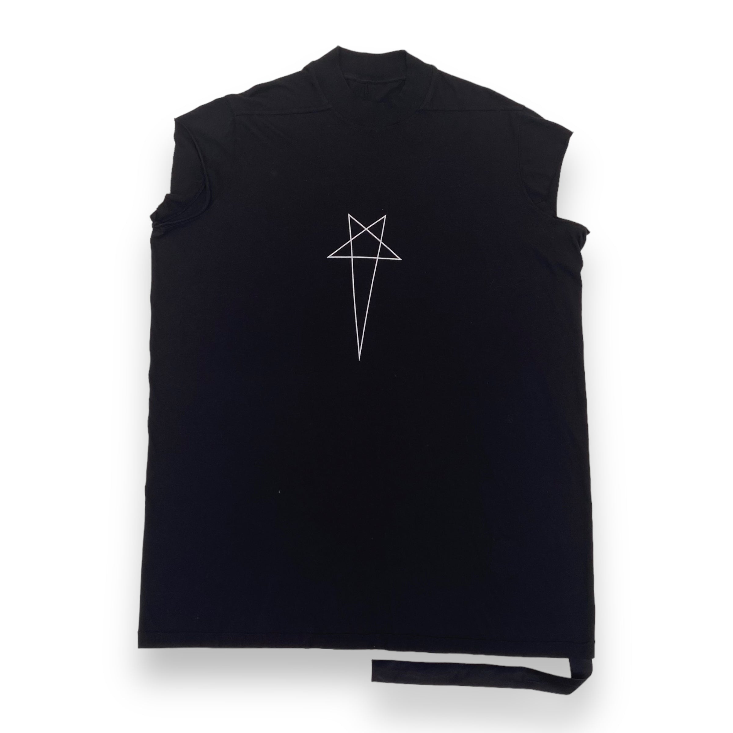 RICK OWENS DRKSHDW LOGO-PRINT COTTON TANK-TOP M