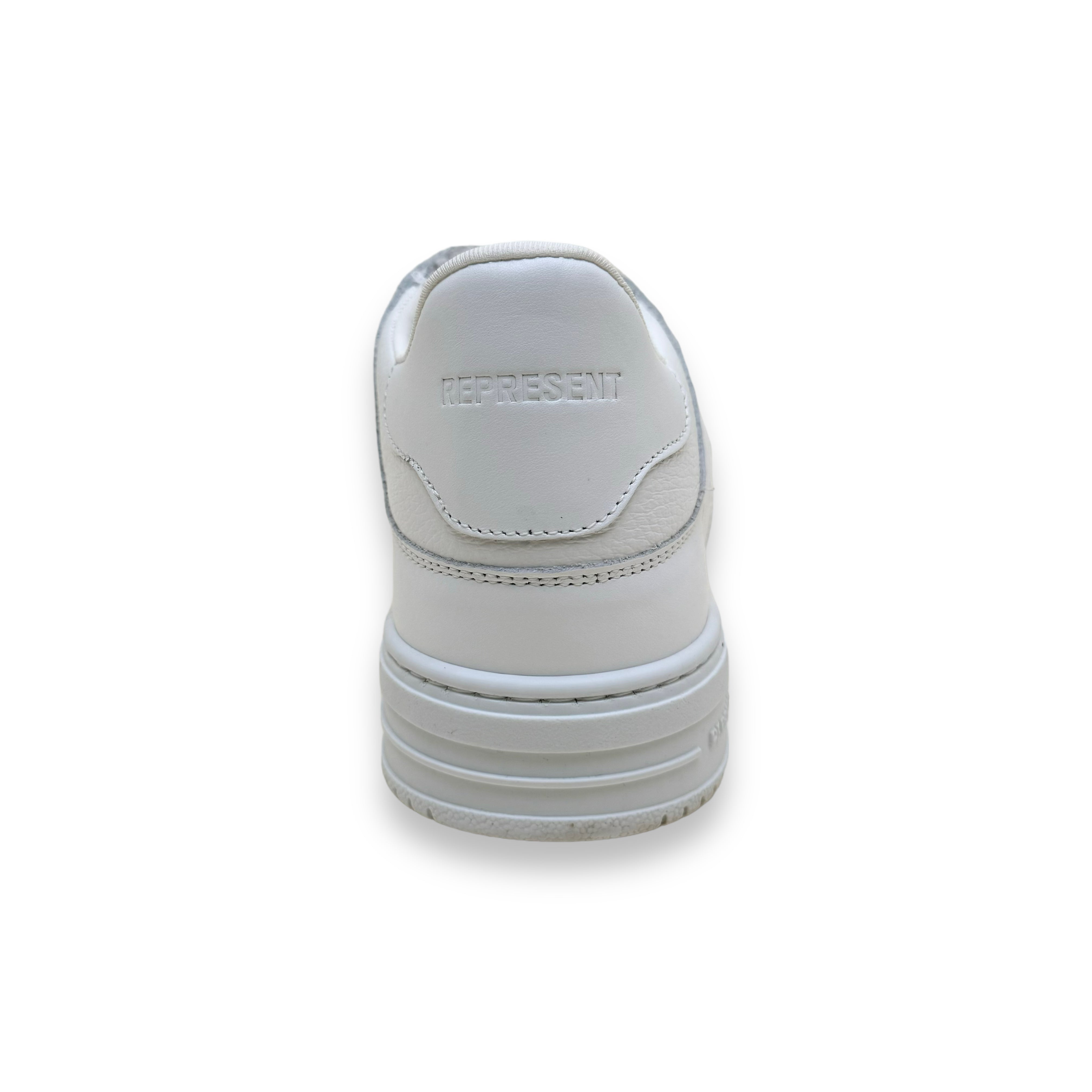 REPRESENT APEX LOW TOP LEATHER SNEAKERS WHITE UK12.5