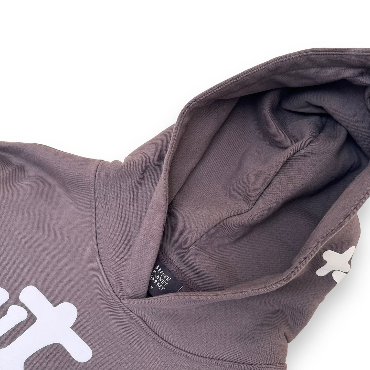 BROKEN PLANET OUT OF SIGHT COTTON HOODIE BROWN M