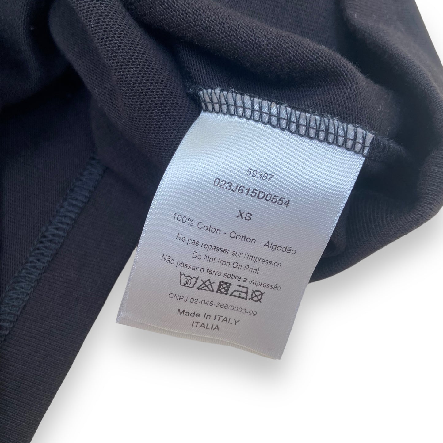 DIOR X DANIEL ARSHAM 2020 ERODED BOOK T-SHIRT BLACK XS