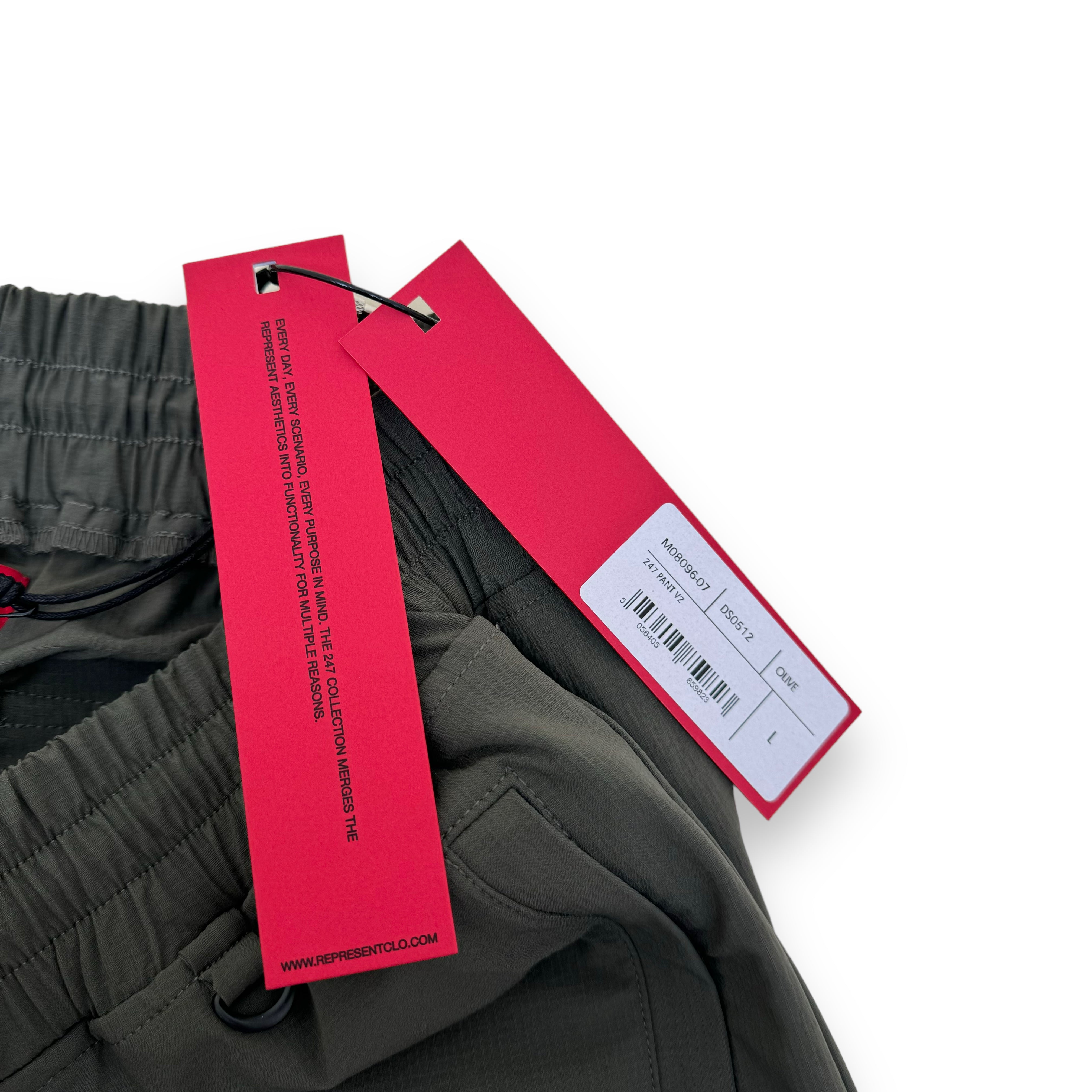 REPRESENT 247 TRACK PANTS OLIVE L