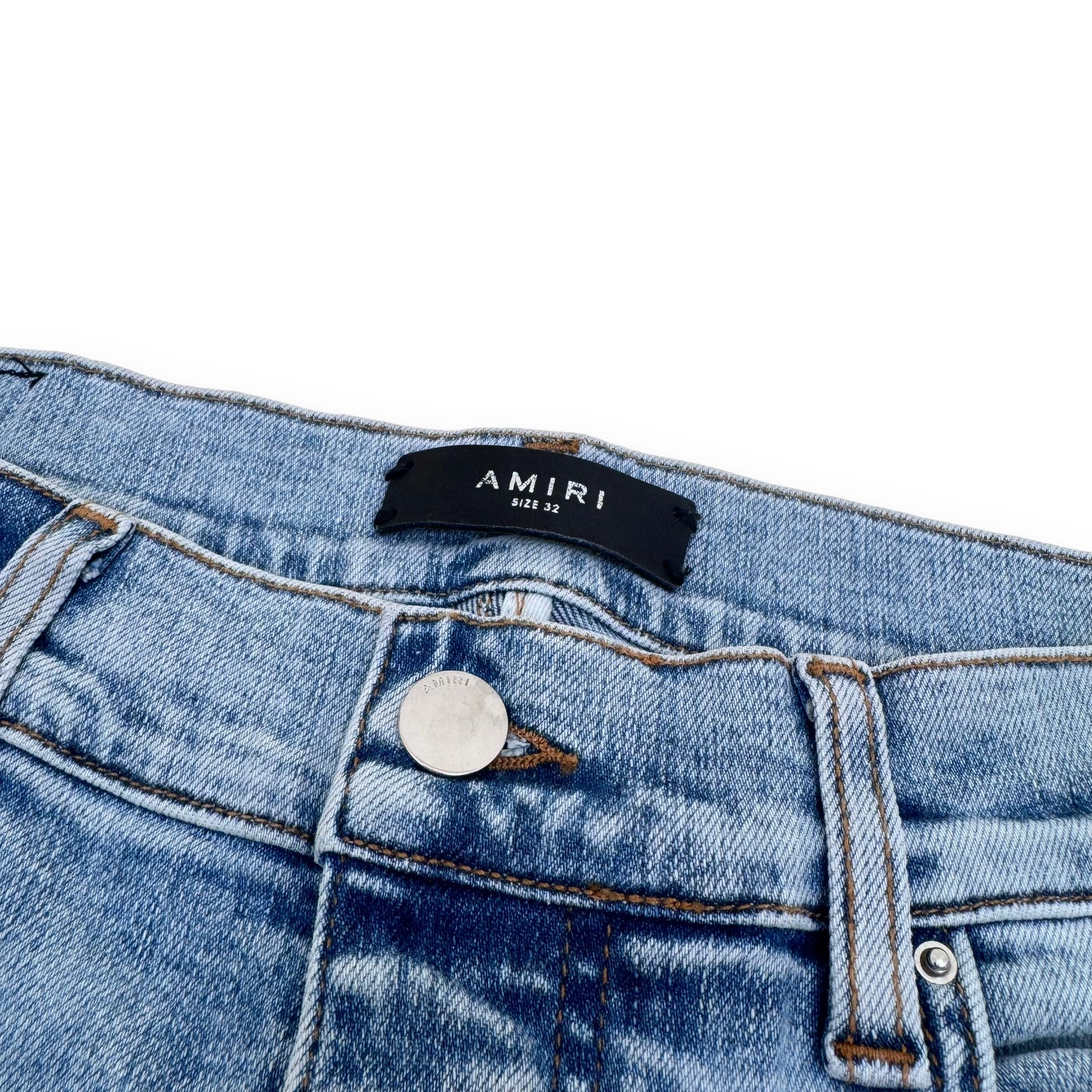 AMIRI DISTRESSED DENIM JEANS BLUE 32W