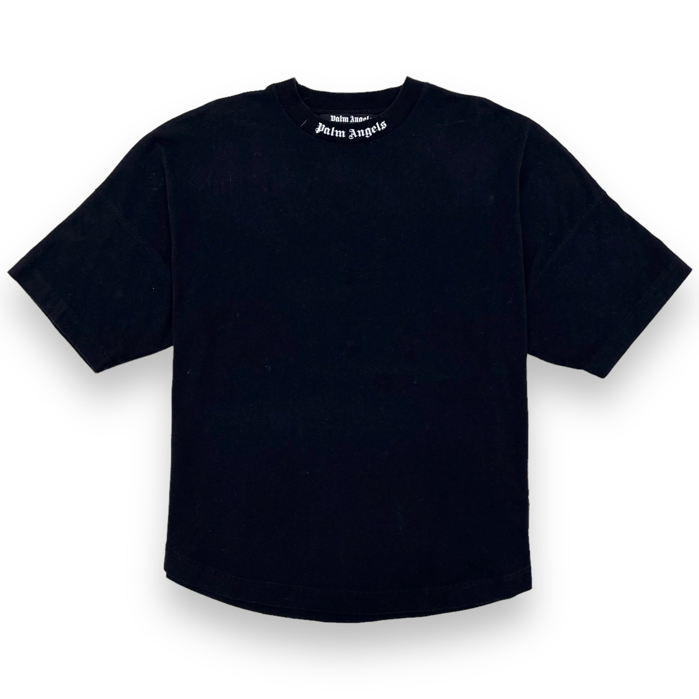 PALM ANGELS OVERSIZED COTTON LOGO T-SHIRT BLACK M