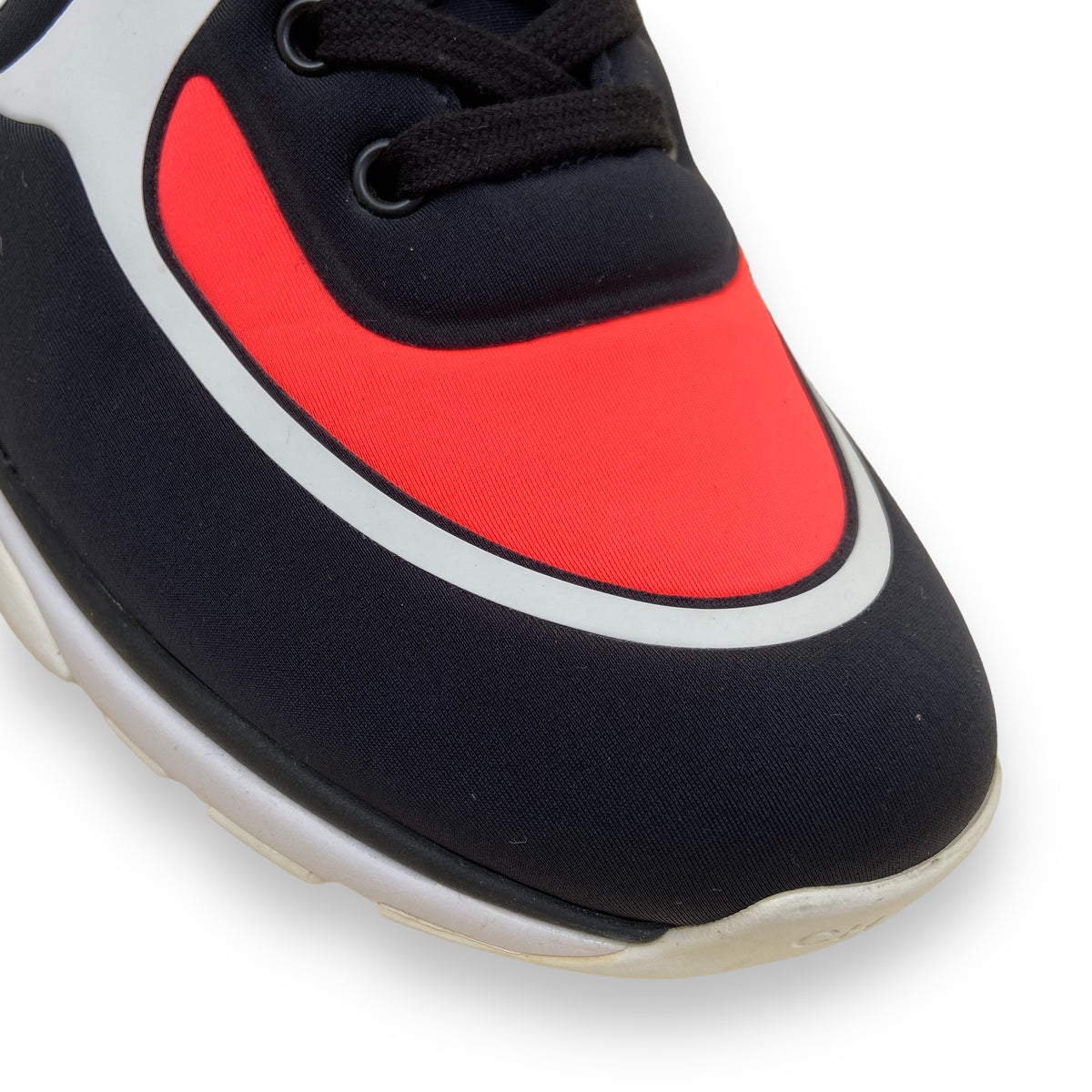 CHANEL CC INTERLOCKING TRI COLOUR NEOPRENE RUNNER SNEAKERS UK9