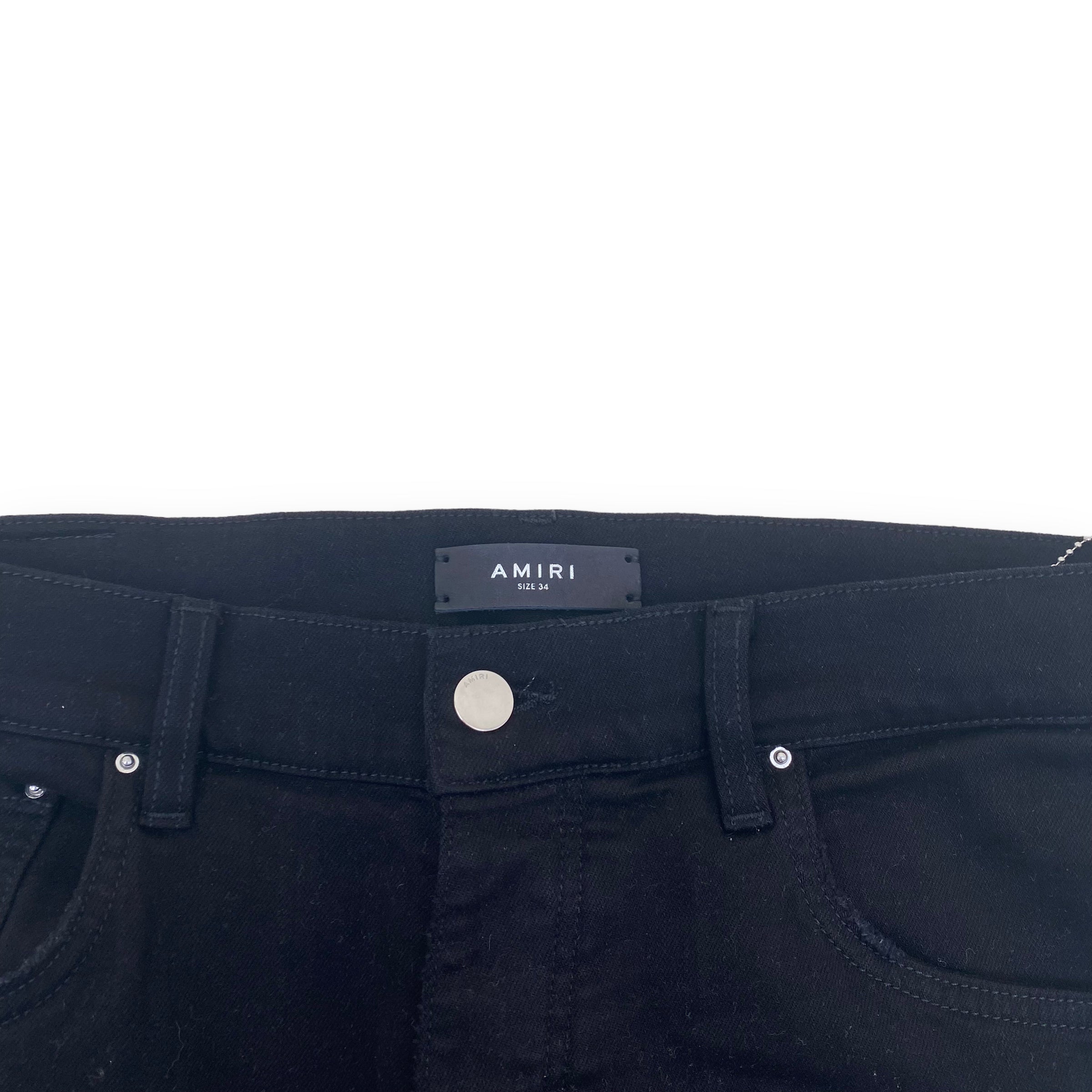 AMIRI FLARED DENIM JEANS BLACK 34W
