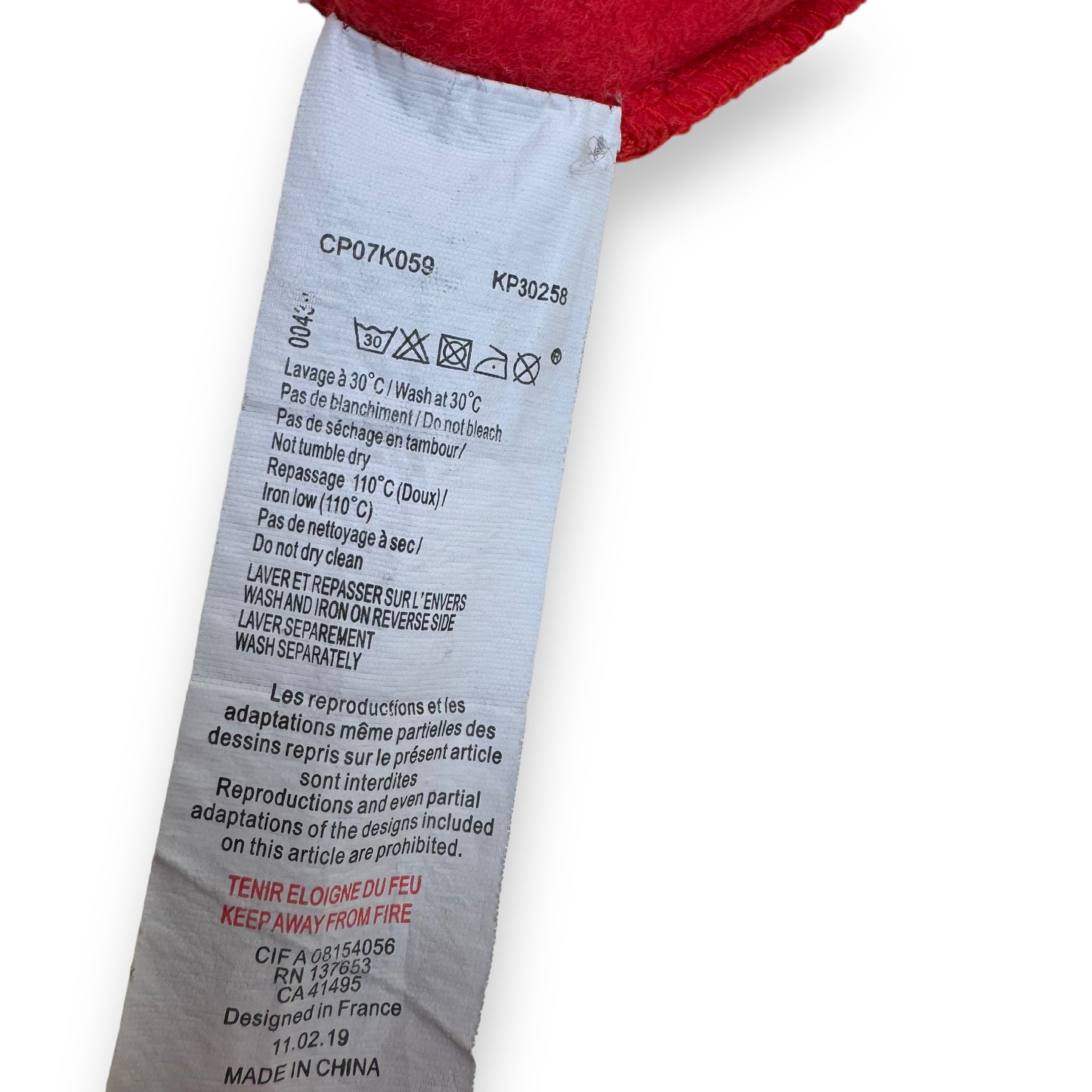 KENZO TIGER SWEATSHIRT RED AGE5