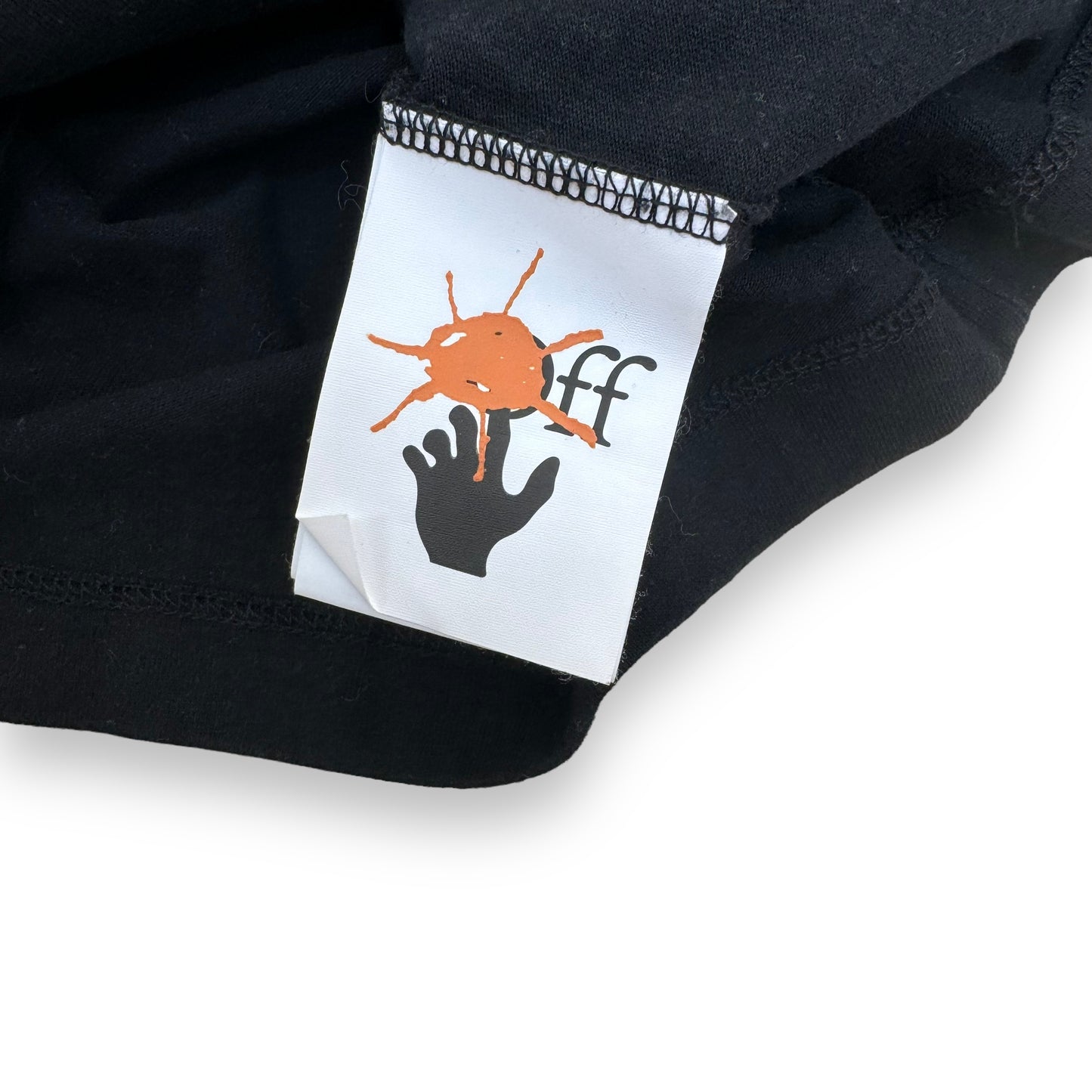 OFF-WHITE LONG-SLEEVE COTTON T-SHIRT BLACK / YELLOW AGE4