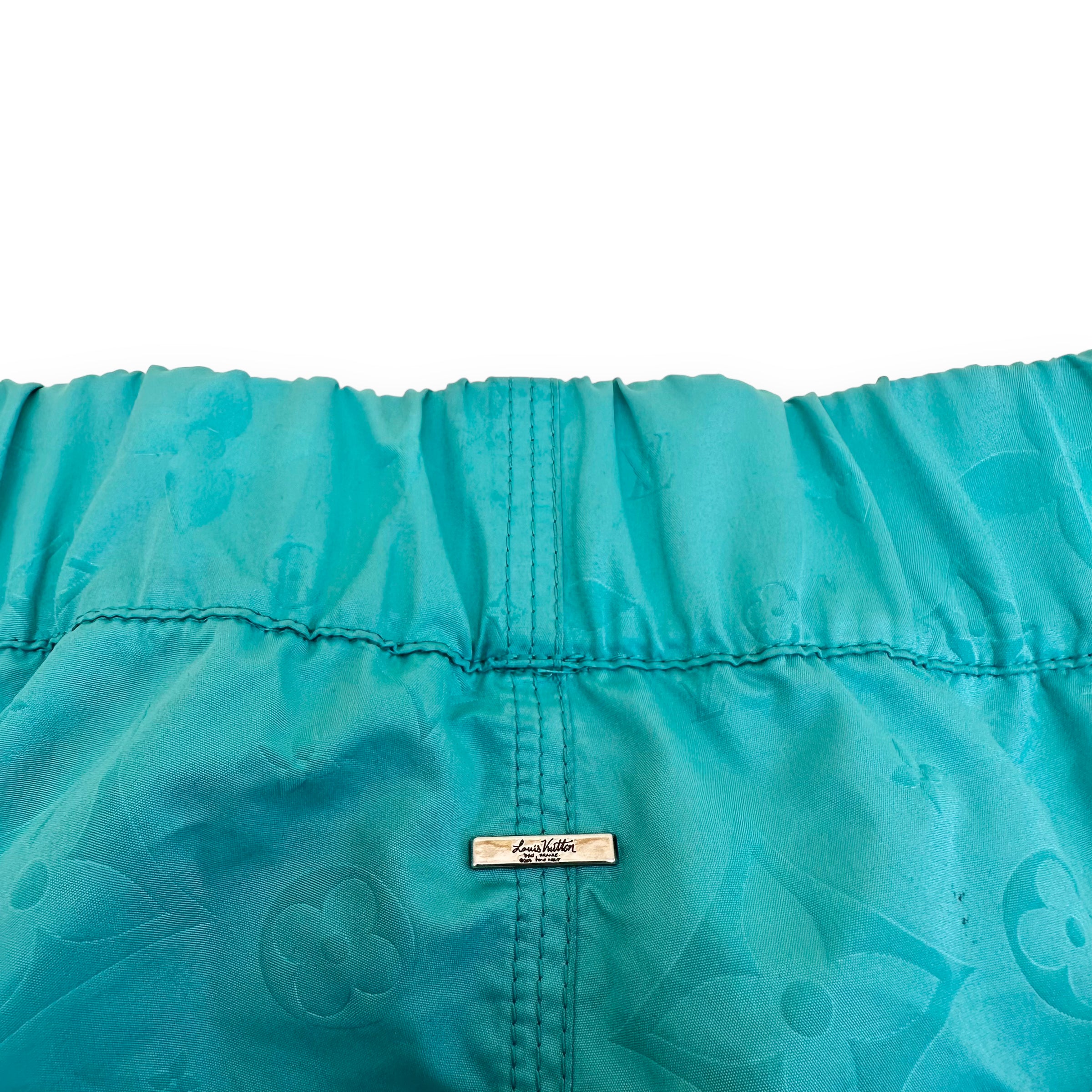 LOUIS VUITTON 3D POCKET MONOGRAM BOARD SHORTS VERT D’EAU XL