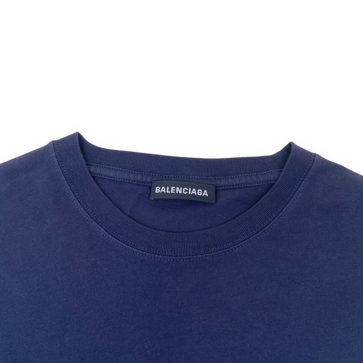 BALENCIAGA POLITICAL LOGO T-SHIRT NAVY M