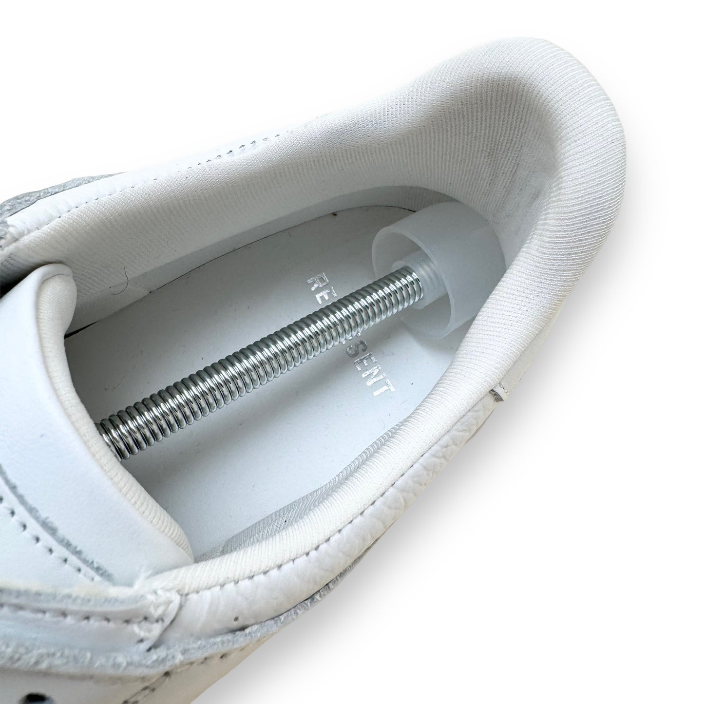 REPRESENT APEX LOW TOP LEATHER SNEAKERS WHITE UK12.5