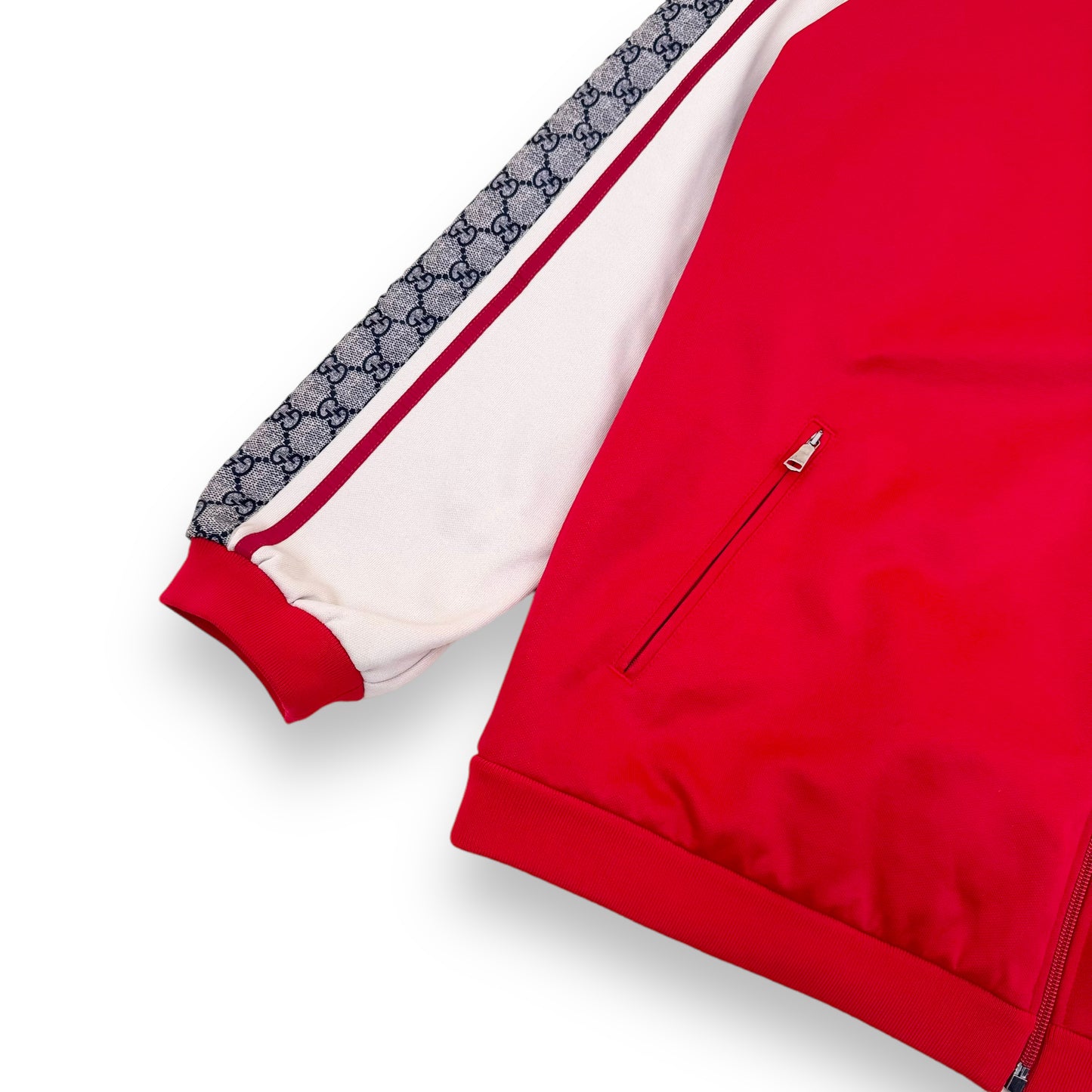 GUCCI ZIP-UP TECHNICAL TRACK JACKET RED L