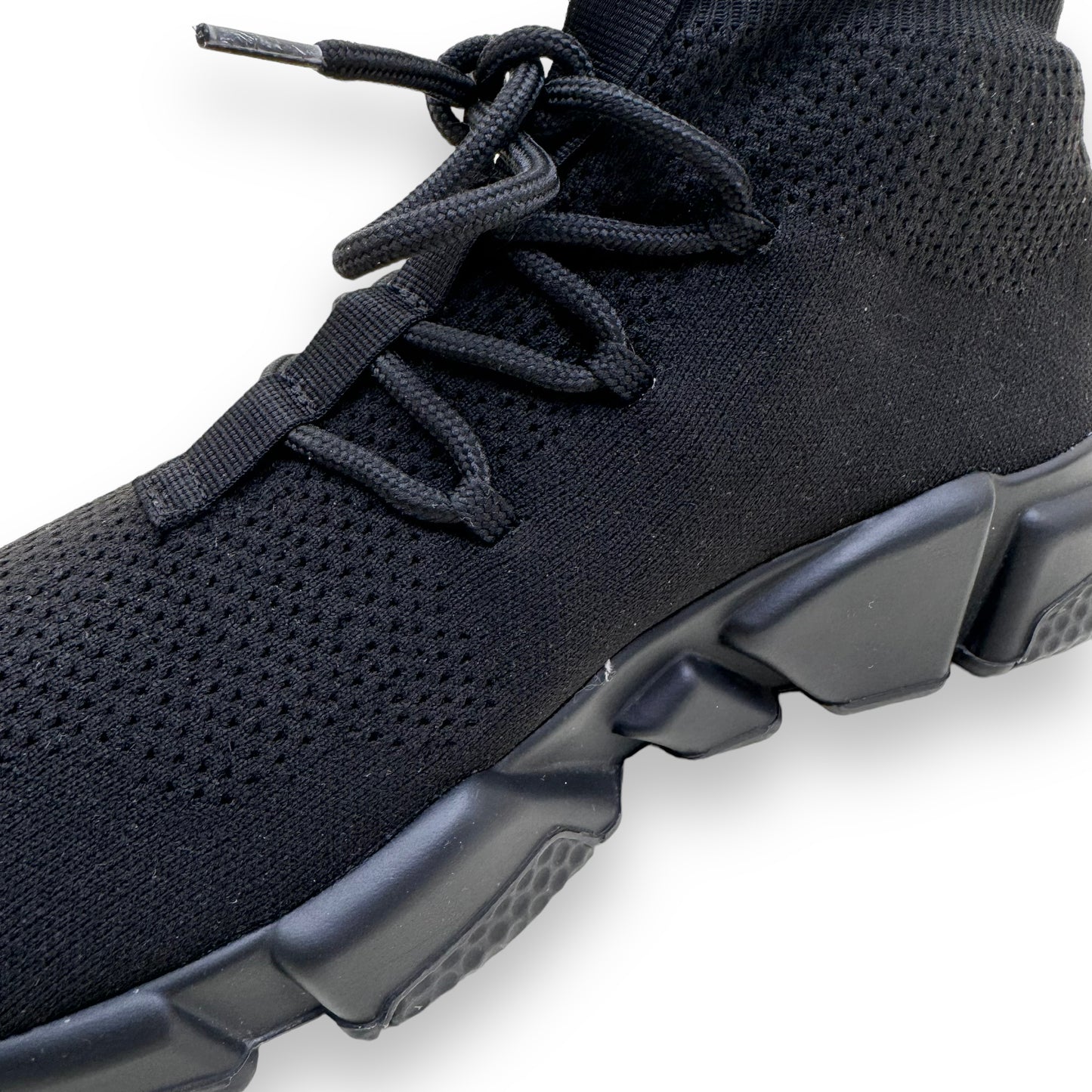 BALENCIAGA SPEED LACEUP RUNNER SNEAKERS BLACK UK6