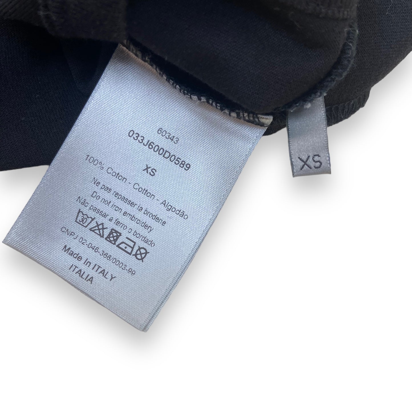 DIOR X SEAN STUSSY T-SHIRT BLACK XS