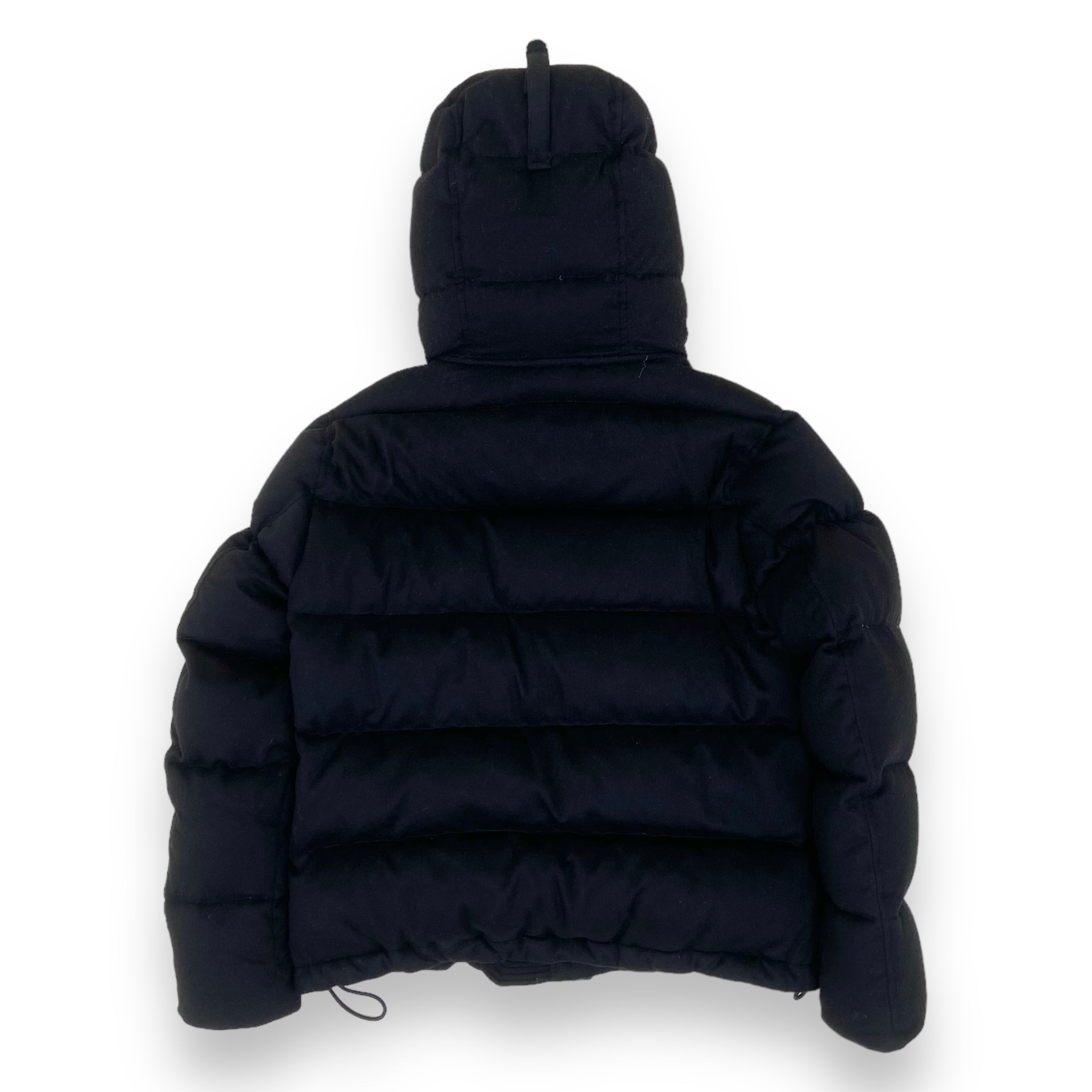 BURBERRY DOWN FILLED CASHMERE PUFFER JACKET BLACK XS