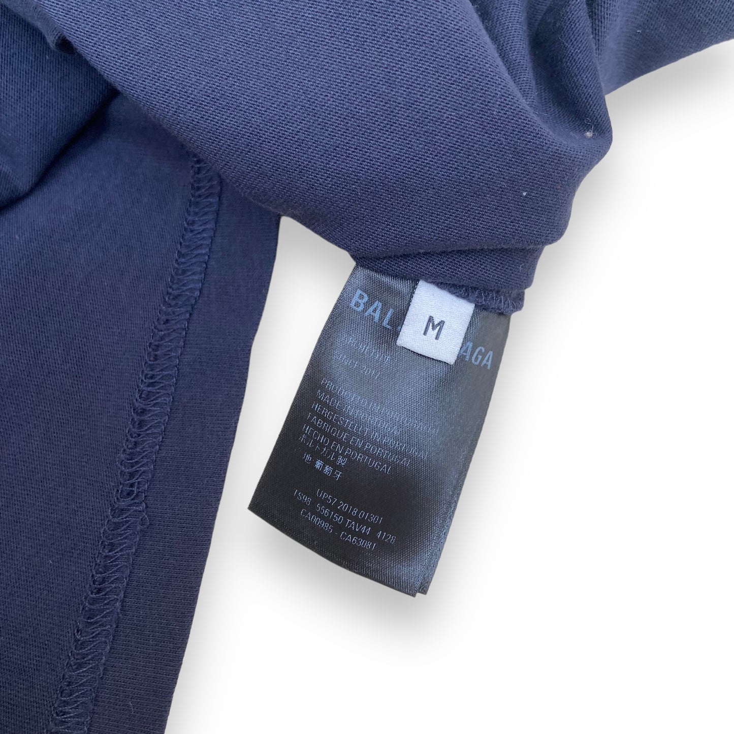 BALENCIAGA POLITICAL LOGO T-SHIRT NAVY M