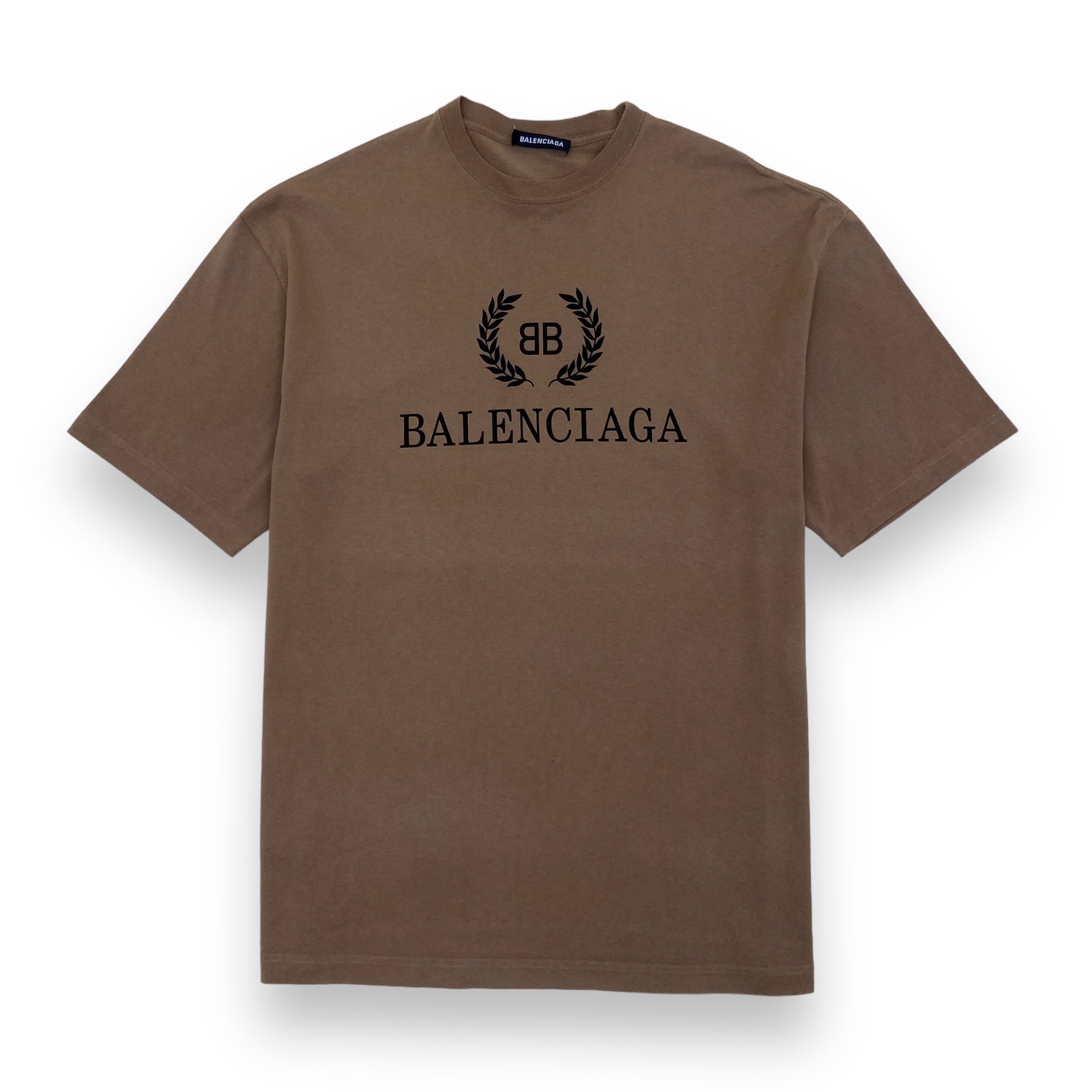BALENCIAGA OVERSIZED BB T-SHIRT BEIGE XS