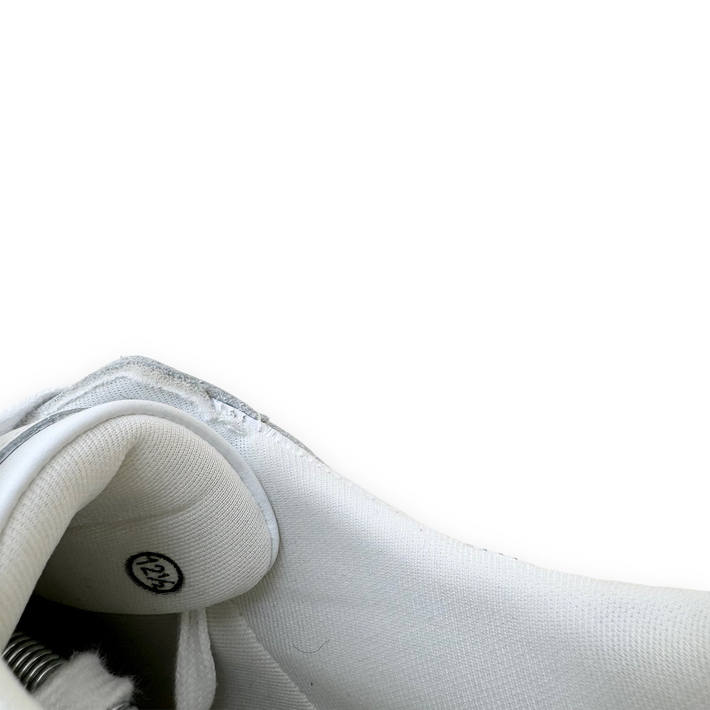 REPRESENT APEX LOW TOP LEATHER SNEAKERS WHITE UK12.5