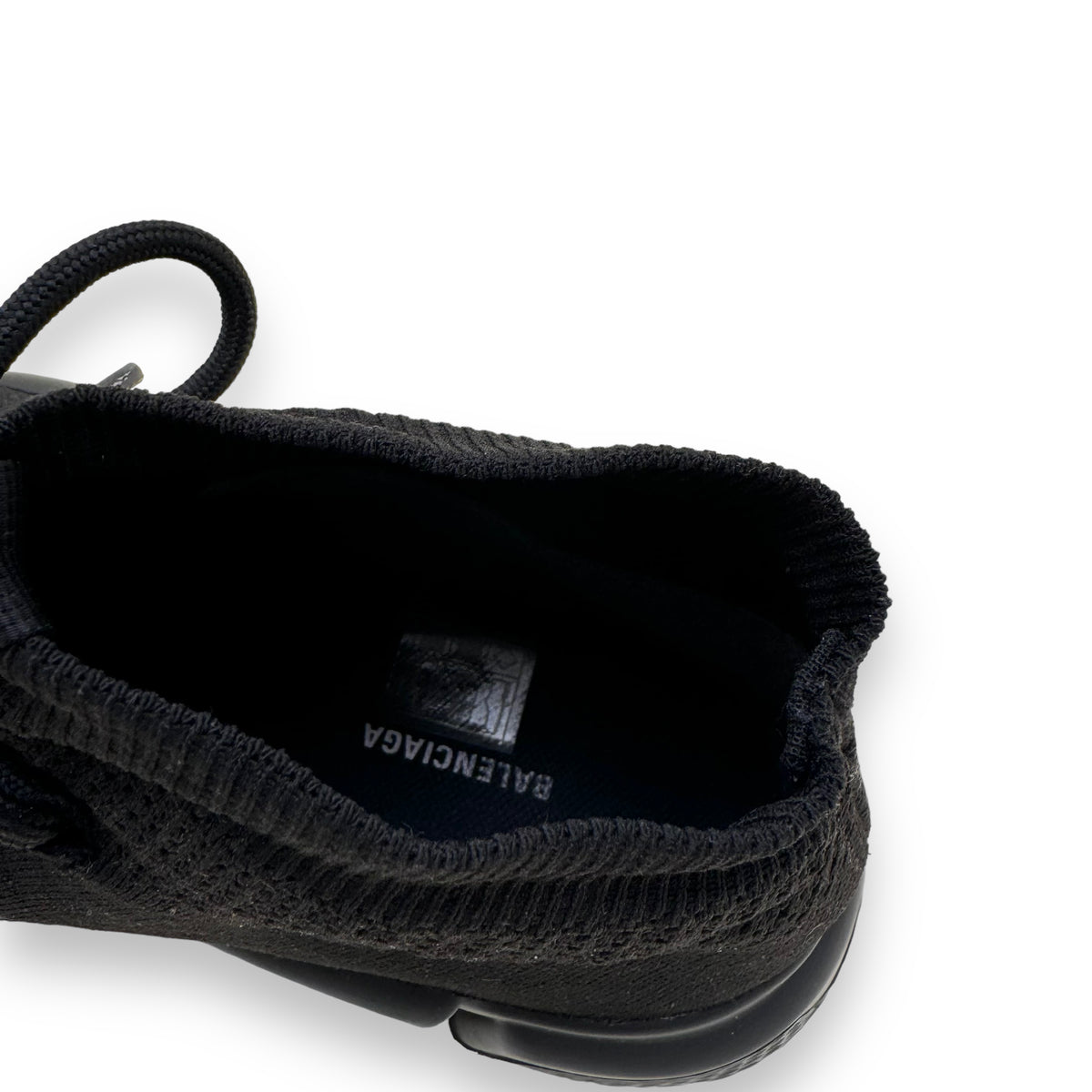 BALENCIAGA SPEED LACEUP RUNNER SNEAKERS BLACK UK6