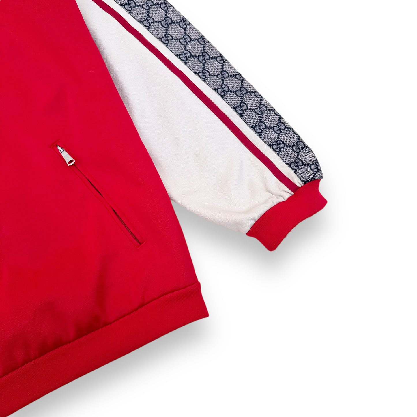 GUCCI ZIP-UP TECHNICAL TRACK JACKET RED L