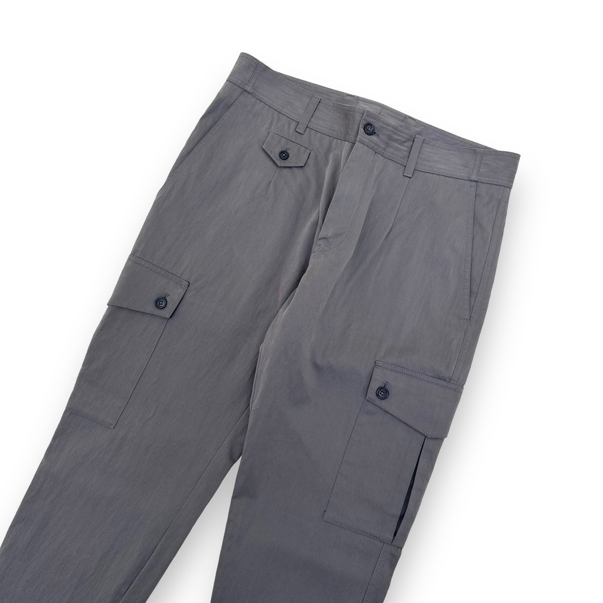 DOLCE & GABBANA COTTON CARGO TROUSERS GREY S