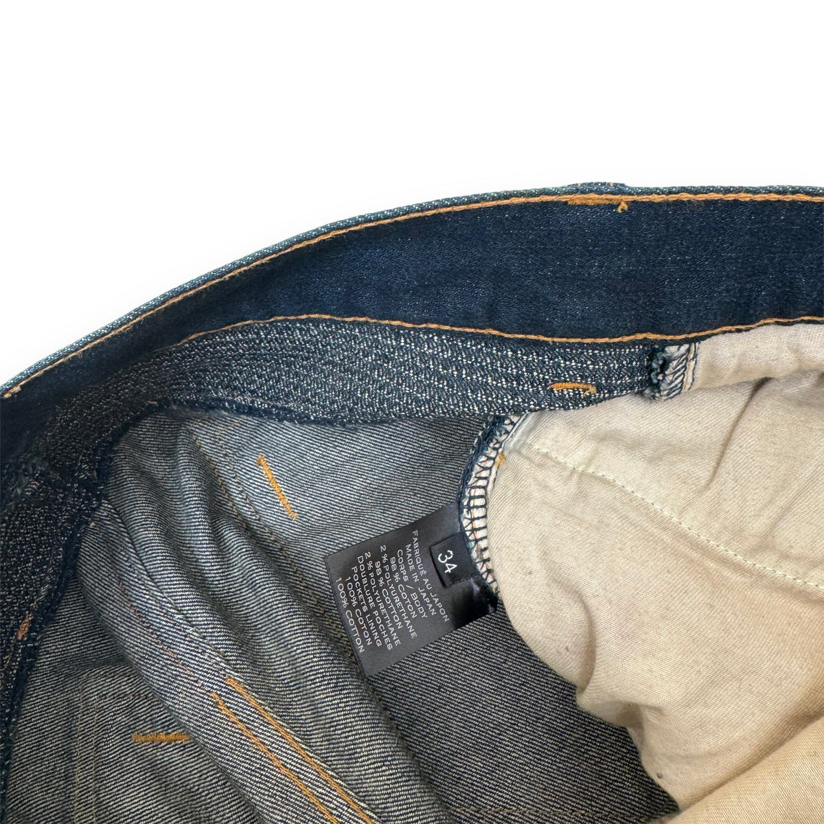 BALMAIN PANELLED BIKER JEANS BLUE 34W
