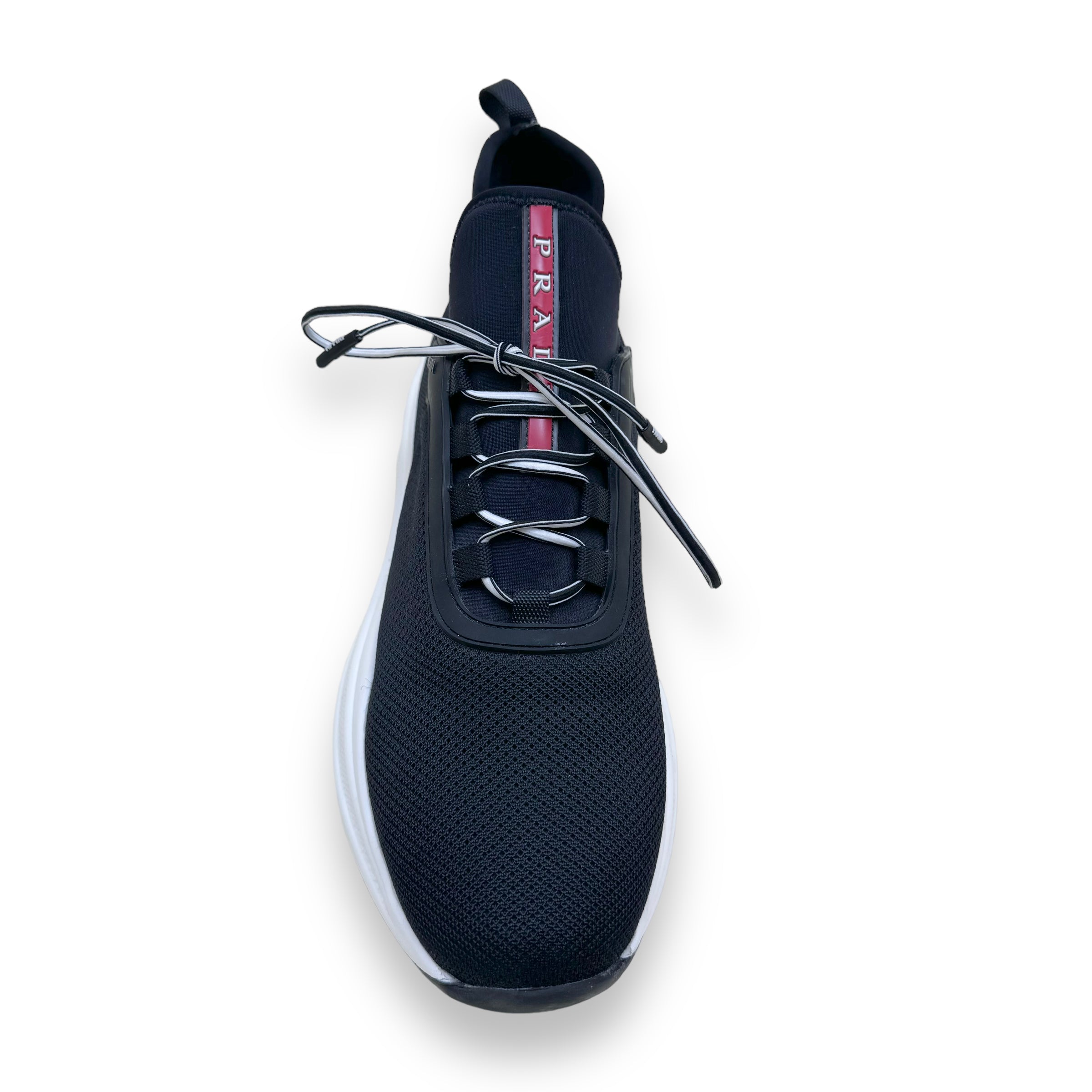 PRADA TECHNICAL FABRIC SNEAKERS BLACK UK8