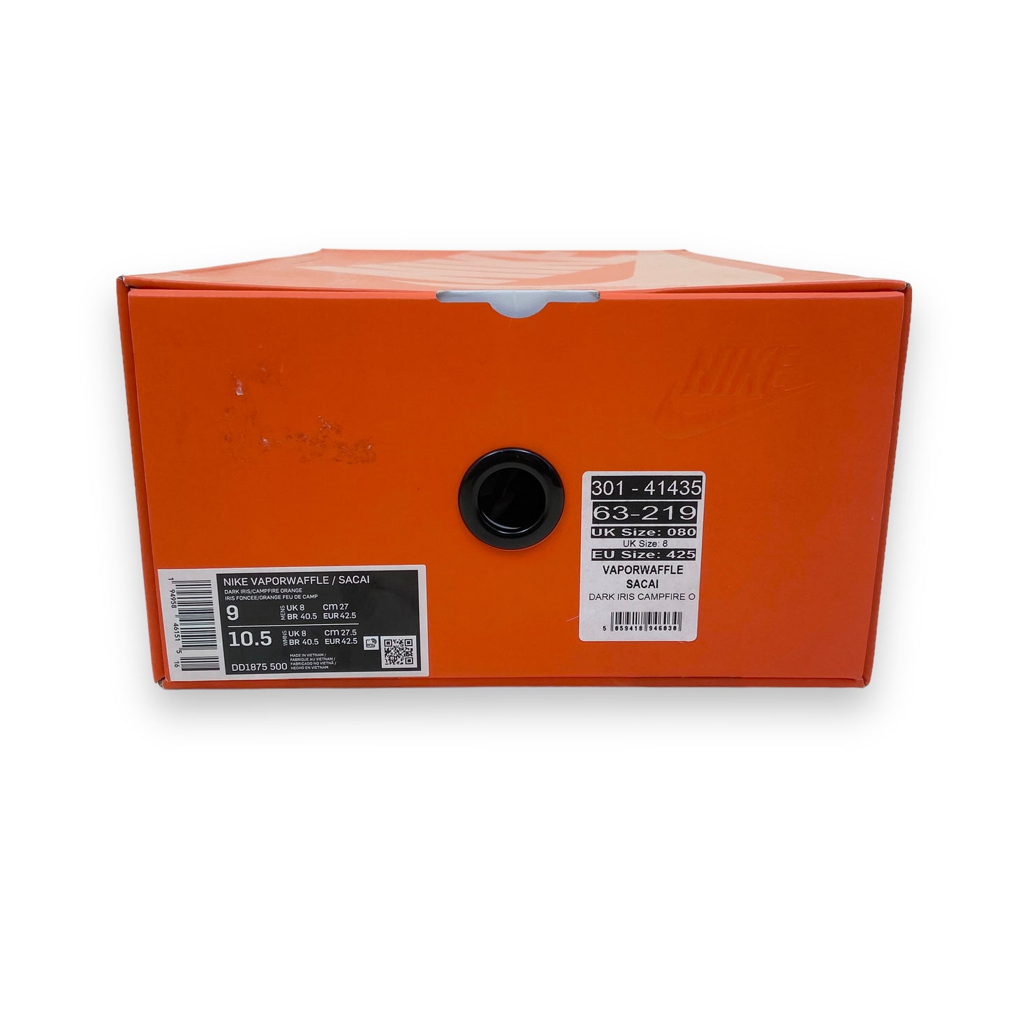 NIKE VAPOURWAFFLE SACAI DARK IRIS SNEAKERS UK8