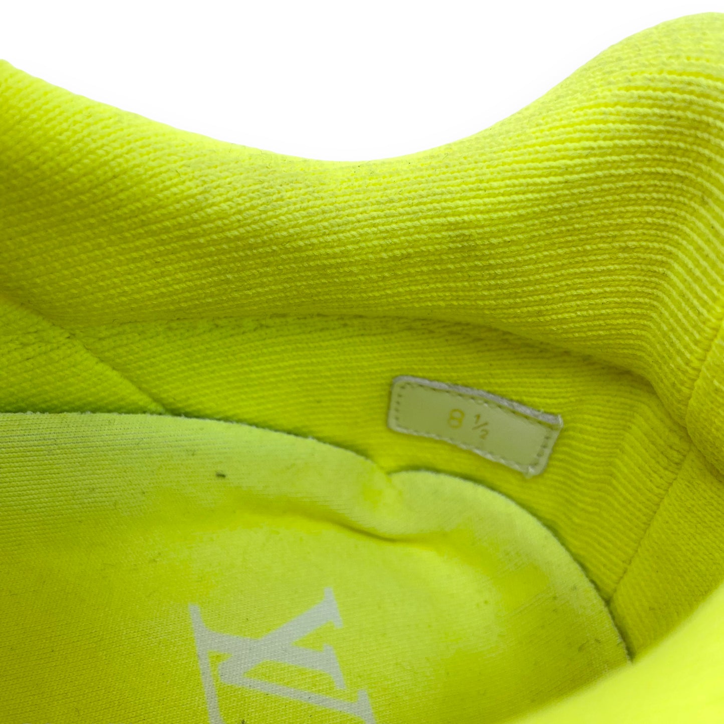 LOUIS VUITTON V.N.R KNIT SNEAKERS NEON YELLOW UK8.5