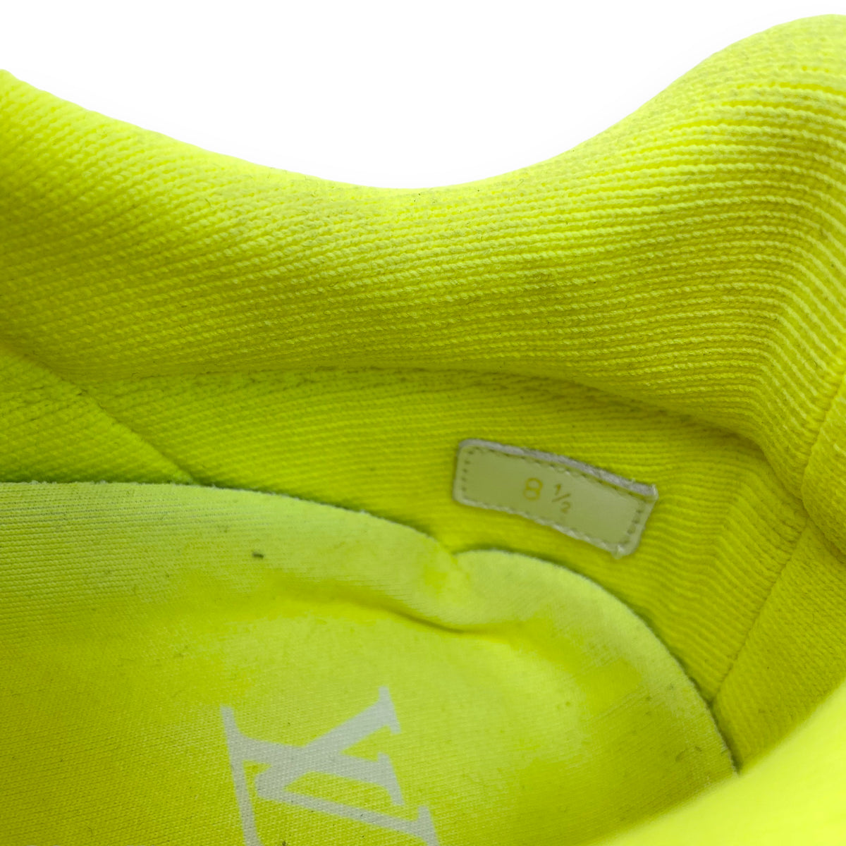 LOUIS VUITTON V.N.R KNIT SNEAKERS NEON YELLOW UK8.5