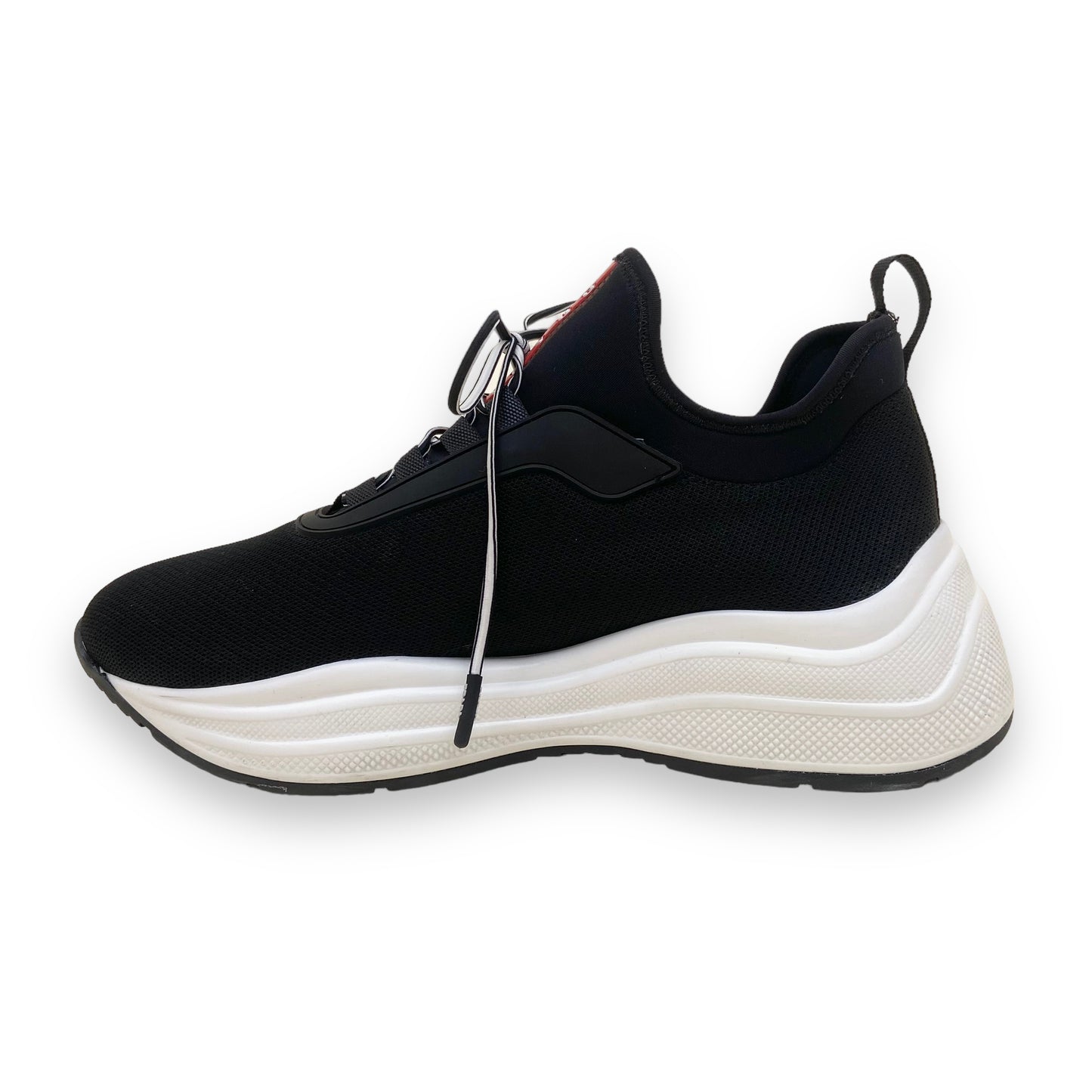 PRADA MESH AND NEOPRENE SNEAKERS BLACK UK6