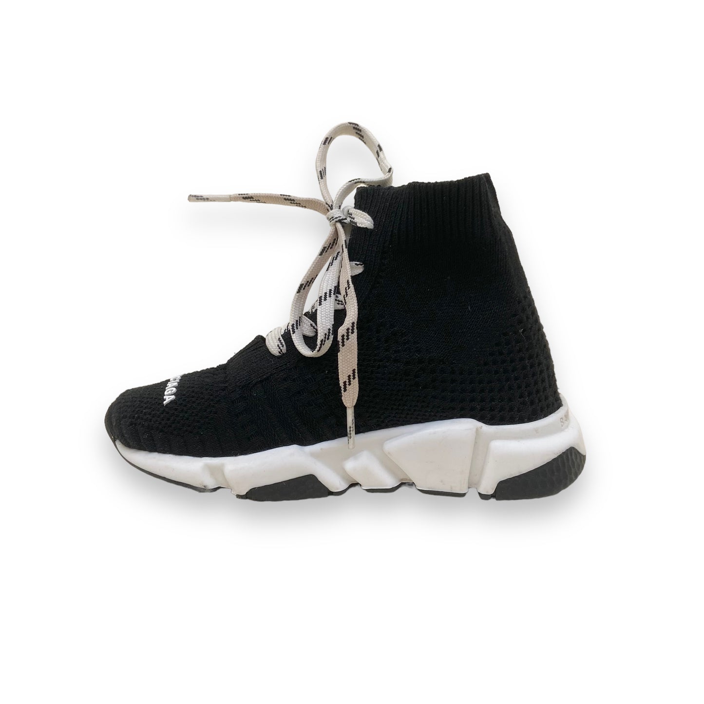 BALENCIAGA SPEED LACE-UP RECYCLED KNIT SNEAKERS KIDS UK6-7