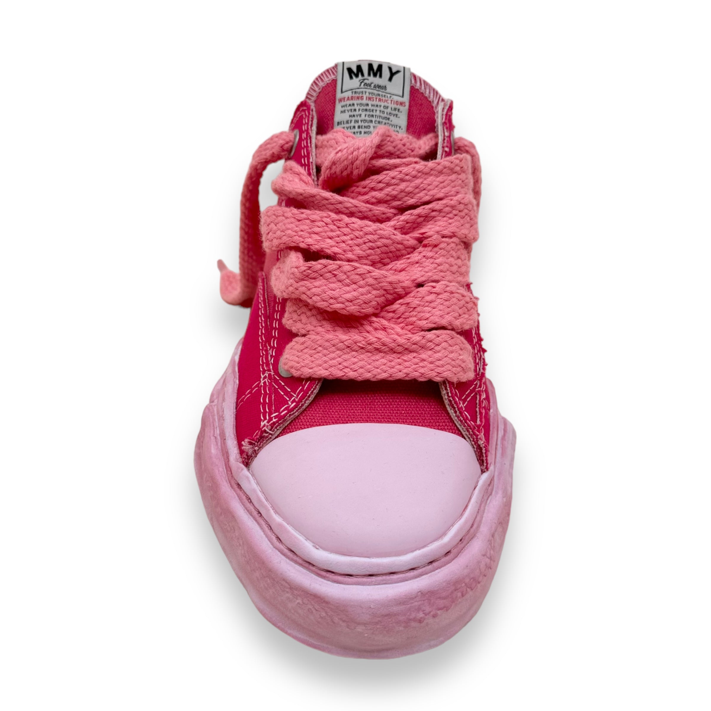 MAISON MIHARA YASUHIRO PETERSON LOW SPRAY-DYED ORIGINAL SOLE SNEAKER PINK UK7