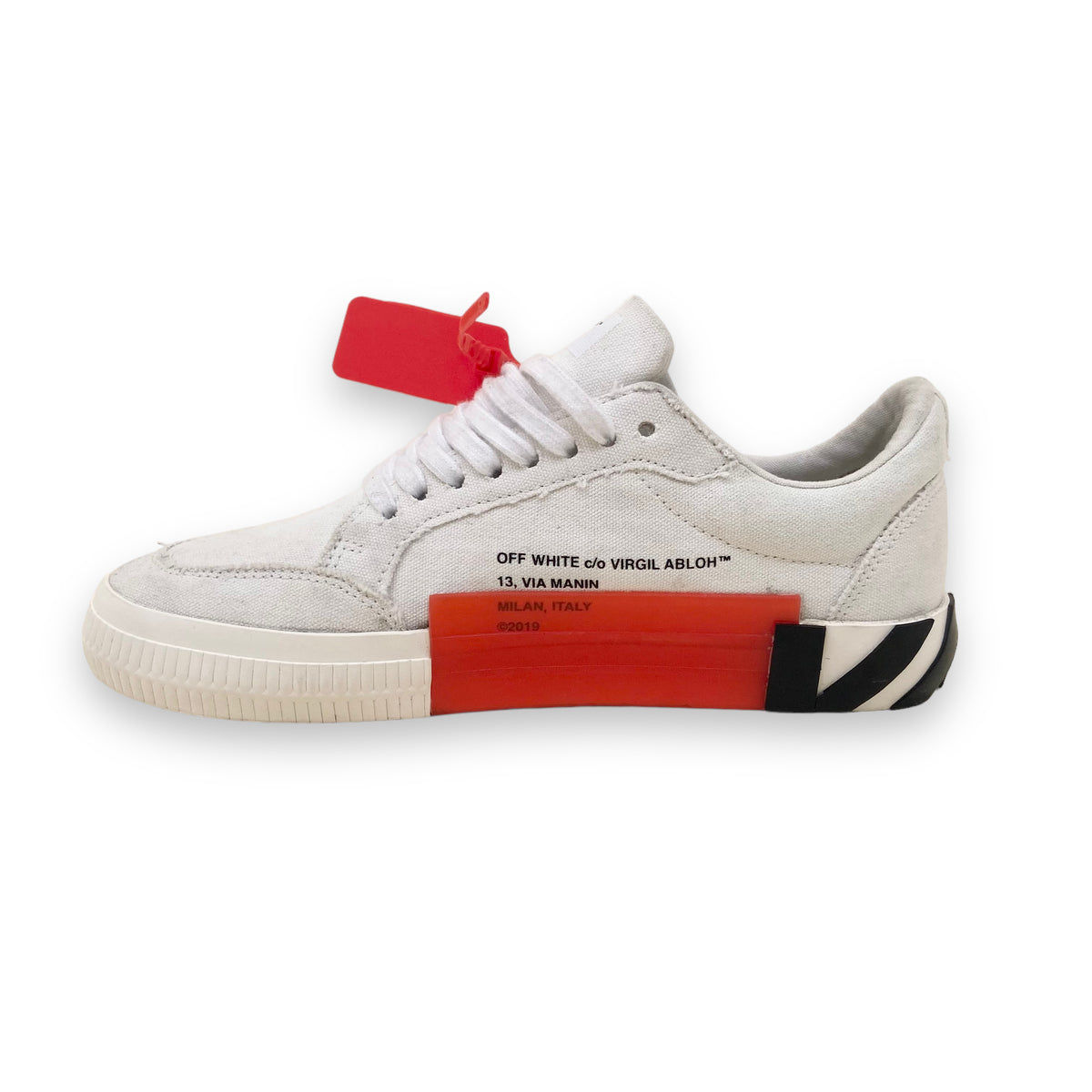 OFF-WHITE LOW TOP SNEAKERS WHITE UK7