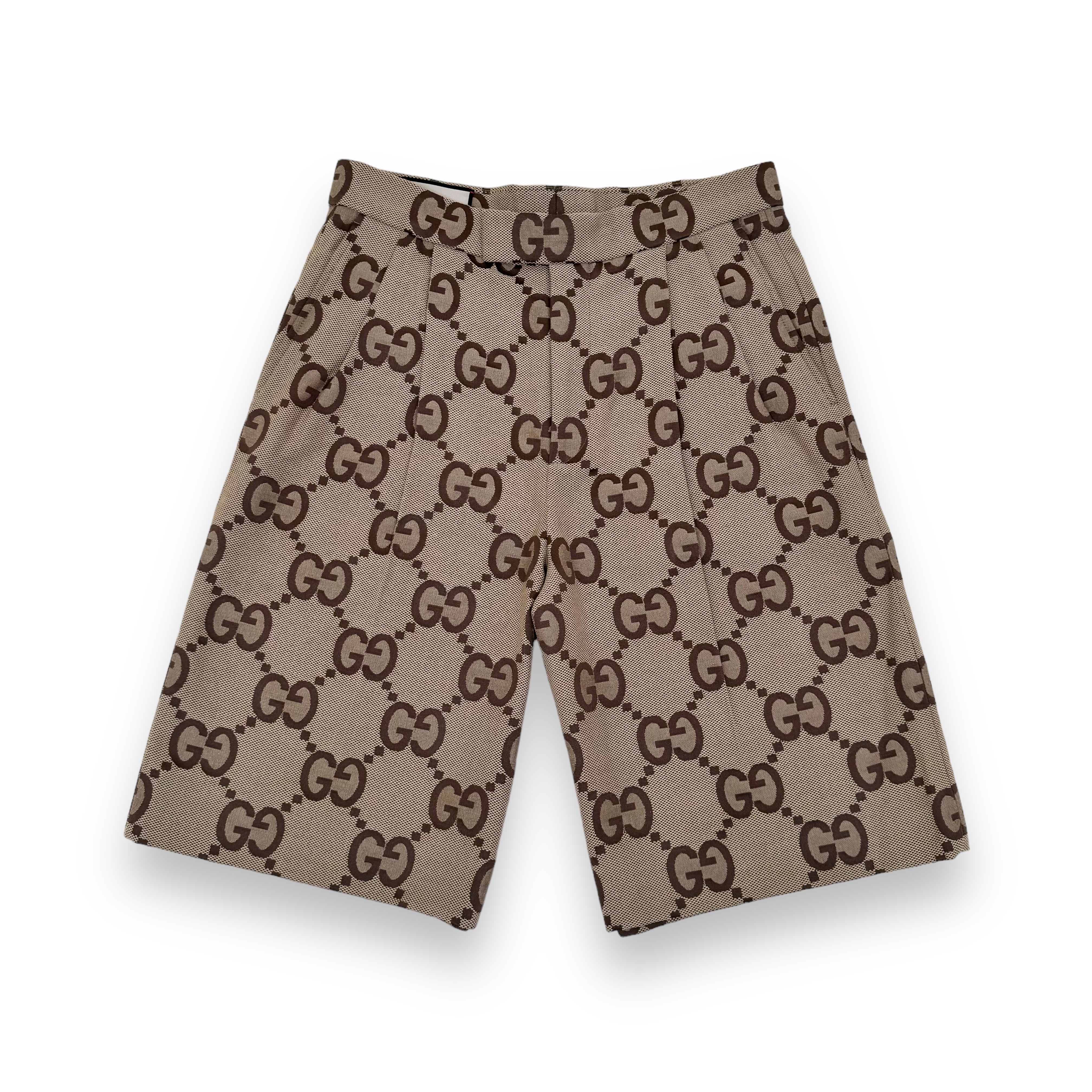 GUCCI JUMBO GG CANVAS SHORTS BEIGE M