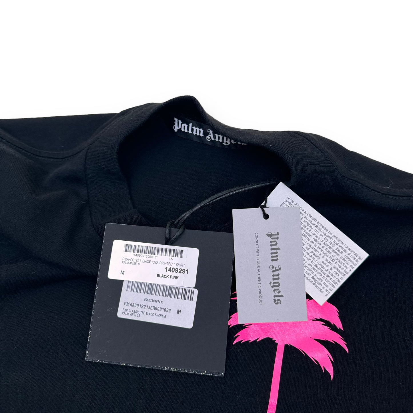 PALM ANGELS PALM TREE T-SHIRT PINK / BLACK M