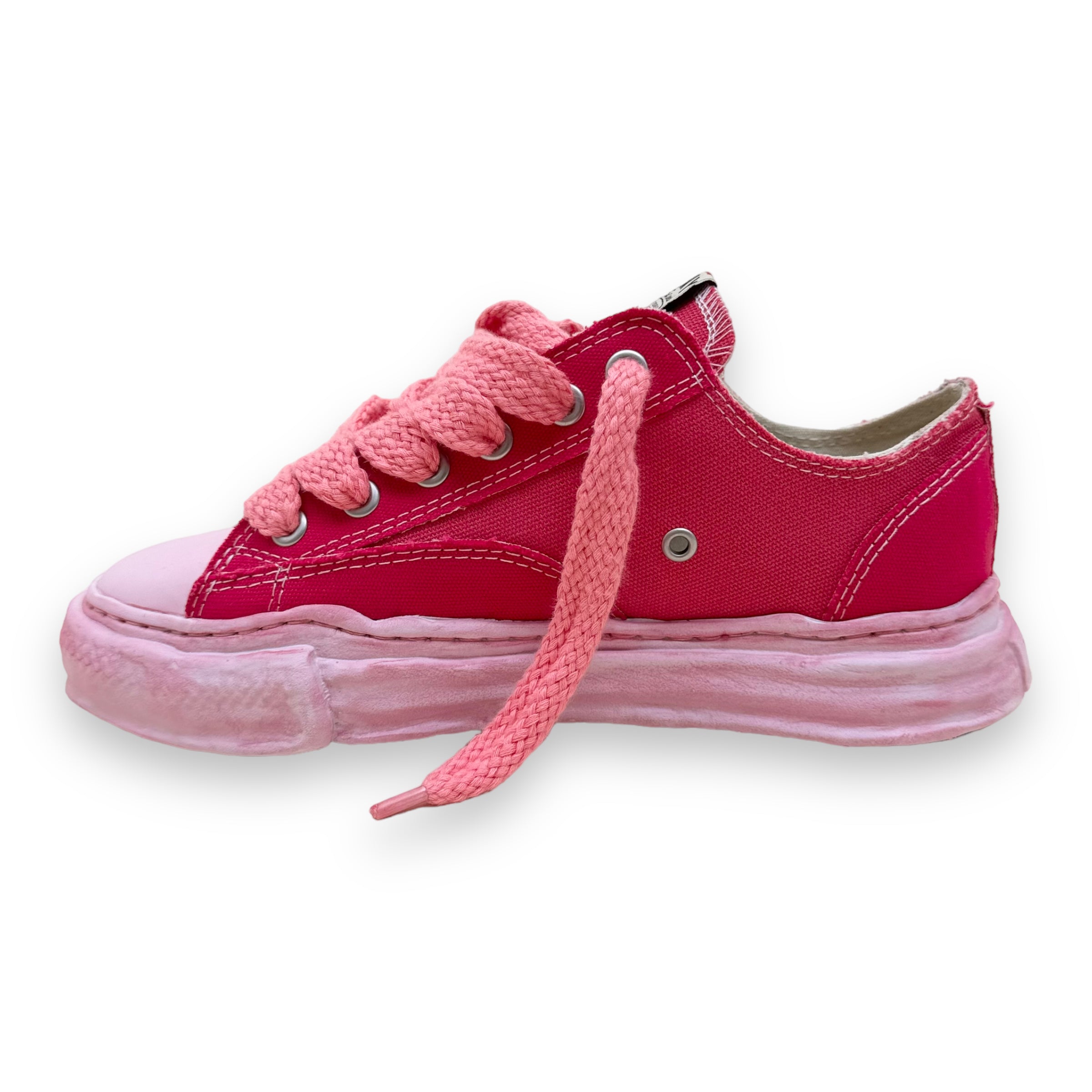 MAISON MIHARA YASUHIRO PETERSON LOW SPRAY-DYED ORIGINAL SOLE SNEAKER PINK UK7