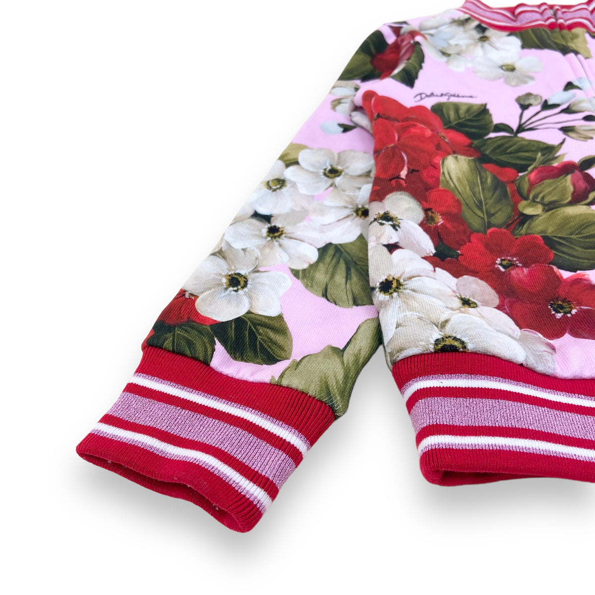 DOLCE & GABBANA ZIP UP JACKET FLORAL AGE4