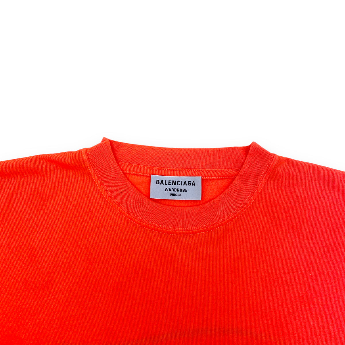 BALENCIAGA OVERSIZED POLITICAL LOGO T-SHIRT NEON ORANGE XS