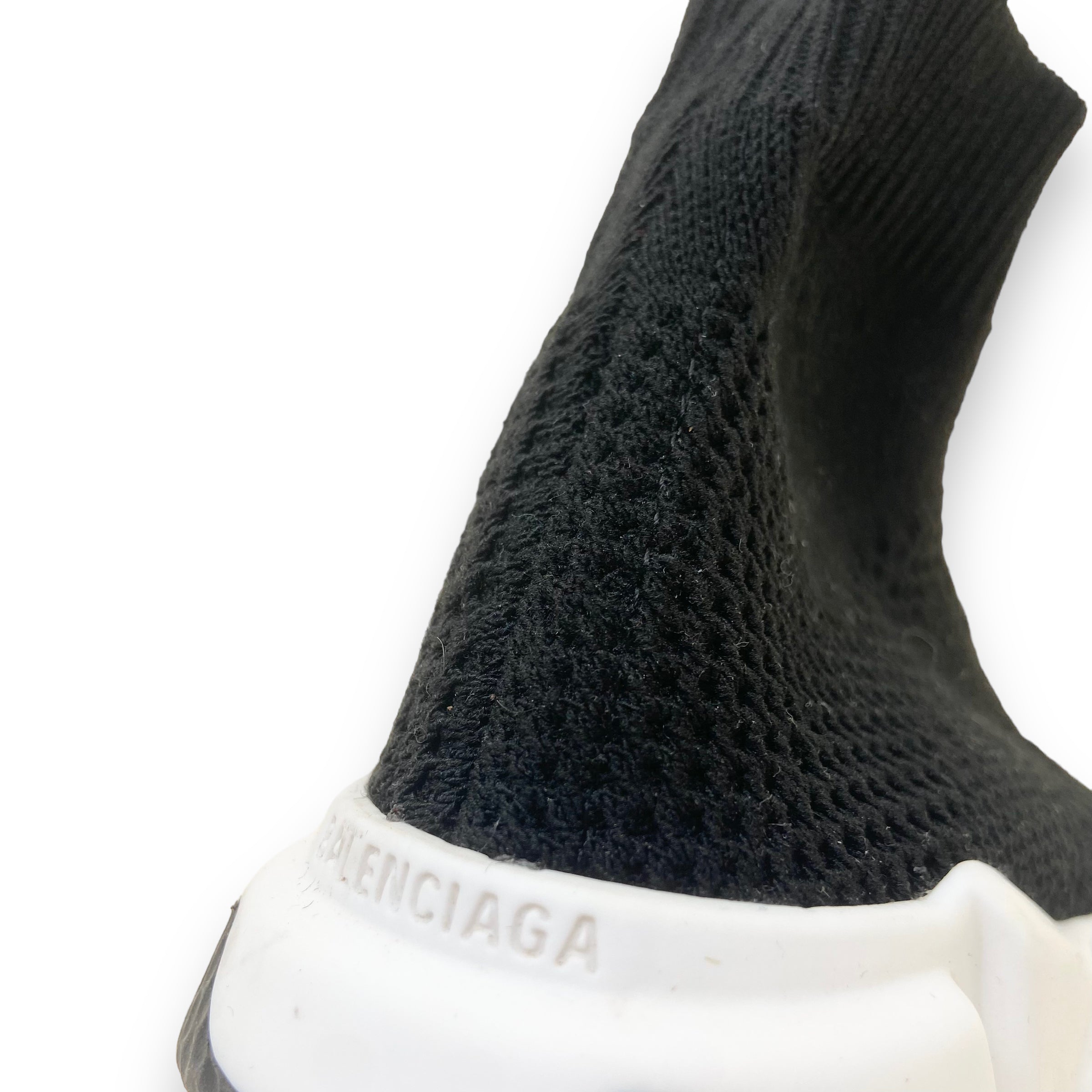 BALENCIAGA SPEED LACE-UP RECYCLED KNIT SNEAKERS KIDS UK6-7