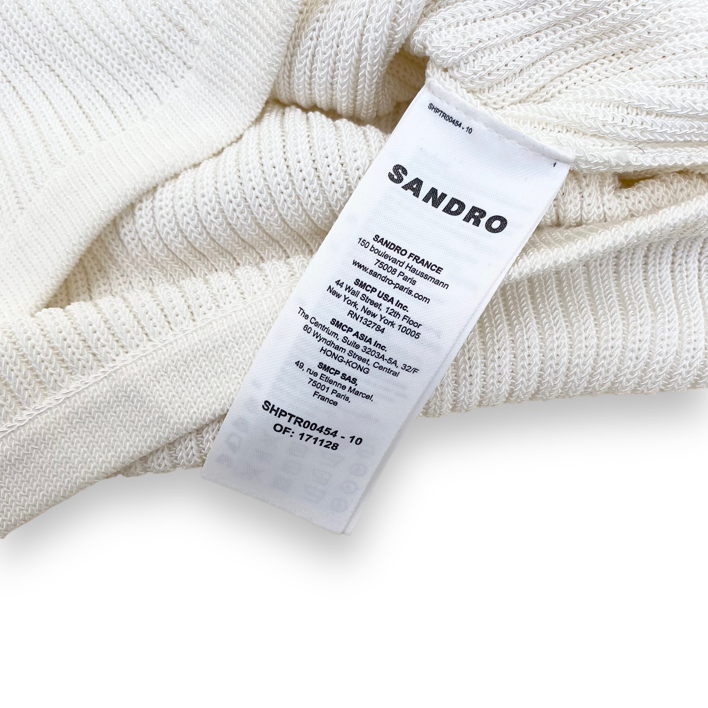 SANDRO KNITTED VEST WHITE M